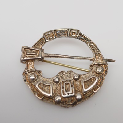 Three Themed Sterling Silver Brooches and One Bracelet