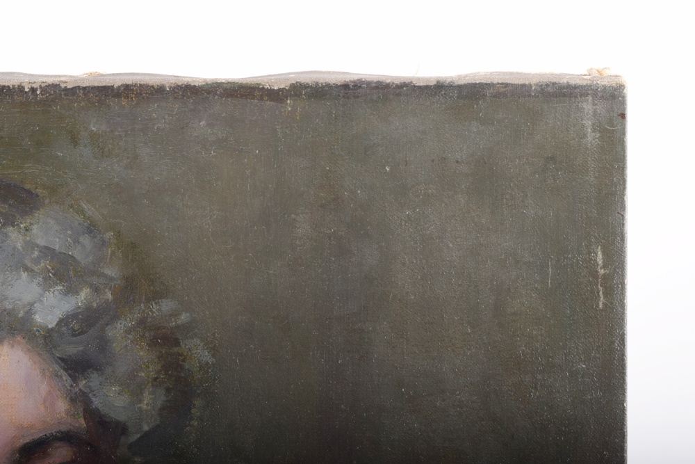 Original Oil Portrait of Gray Haired Woman by Emily B Waite