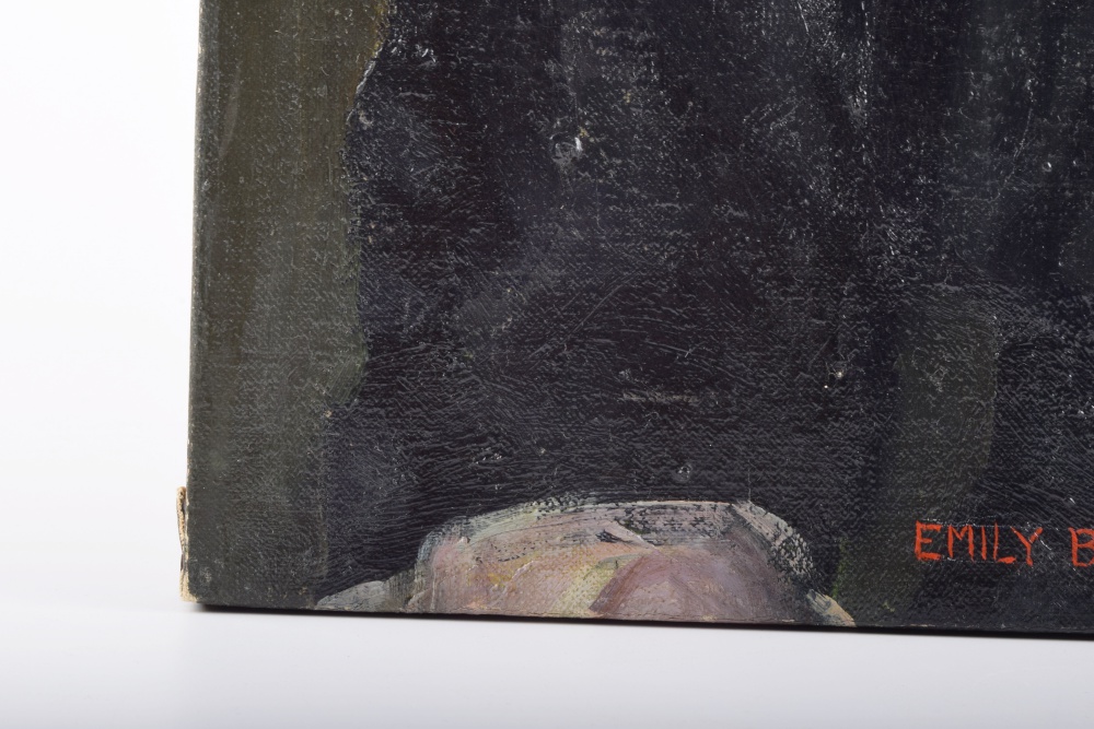 Original Oil Portrait of Gray Haired Woman by Emily B Waite