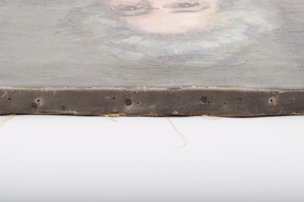 Original Oil Portrait of Gray Haired Woman by Emily B Waite