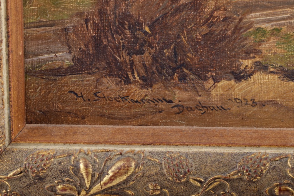 Original German Landscape Painting by Herman Stockmann, 1867-1939