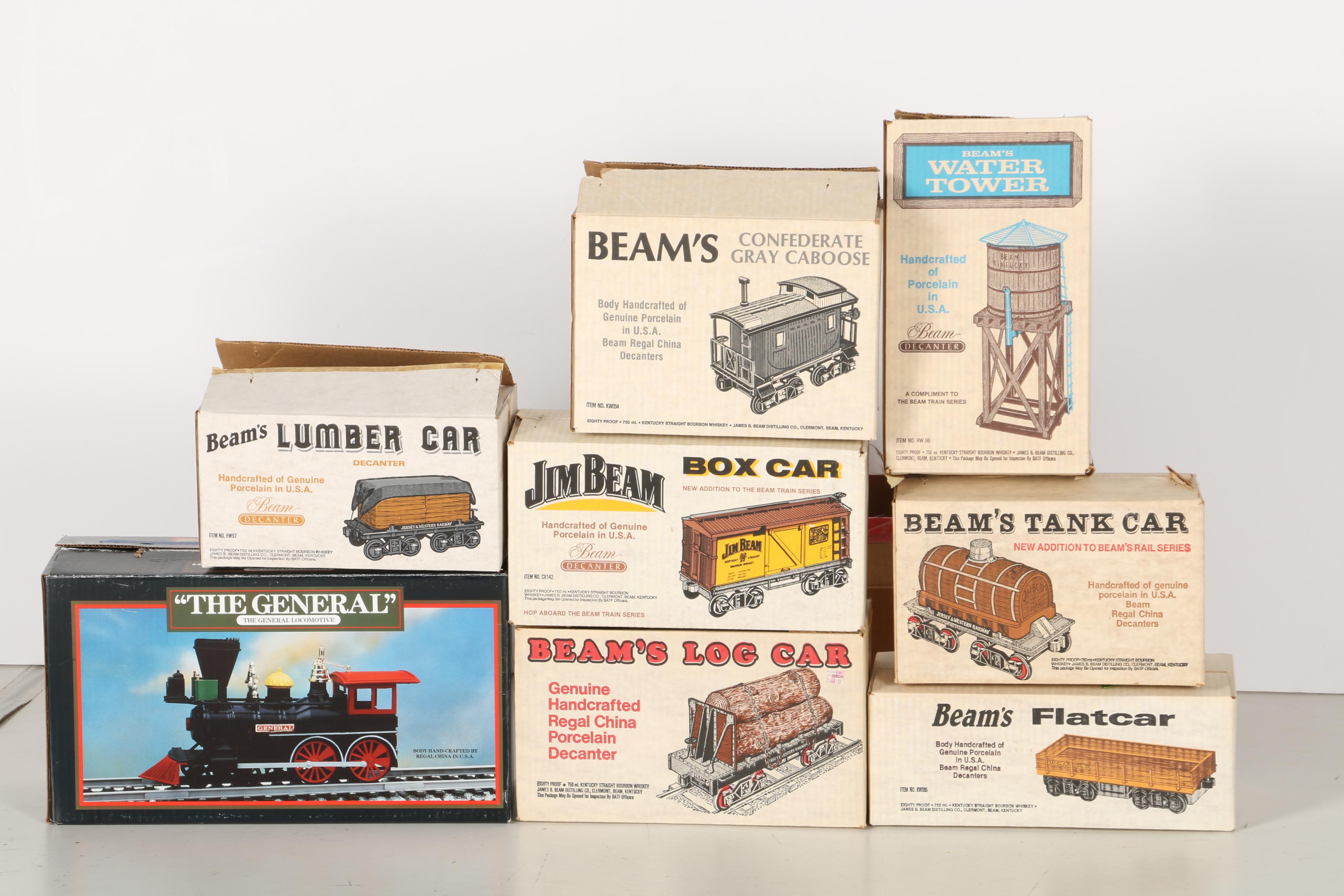 James Beam Model Train Style Decanters