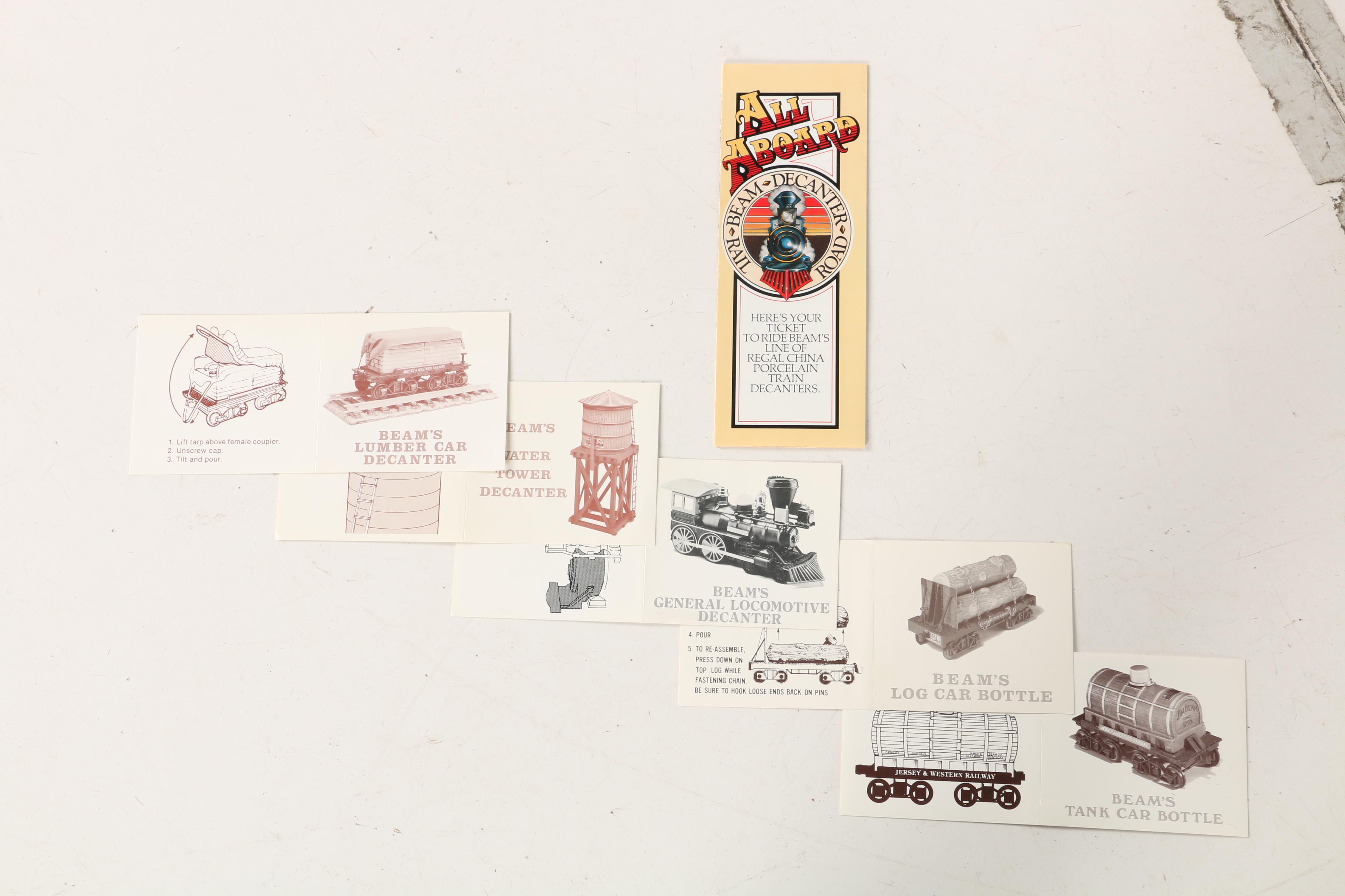 James Beam Model Train Style Decanters