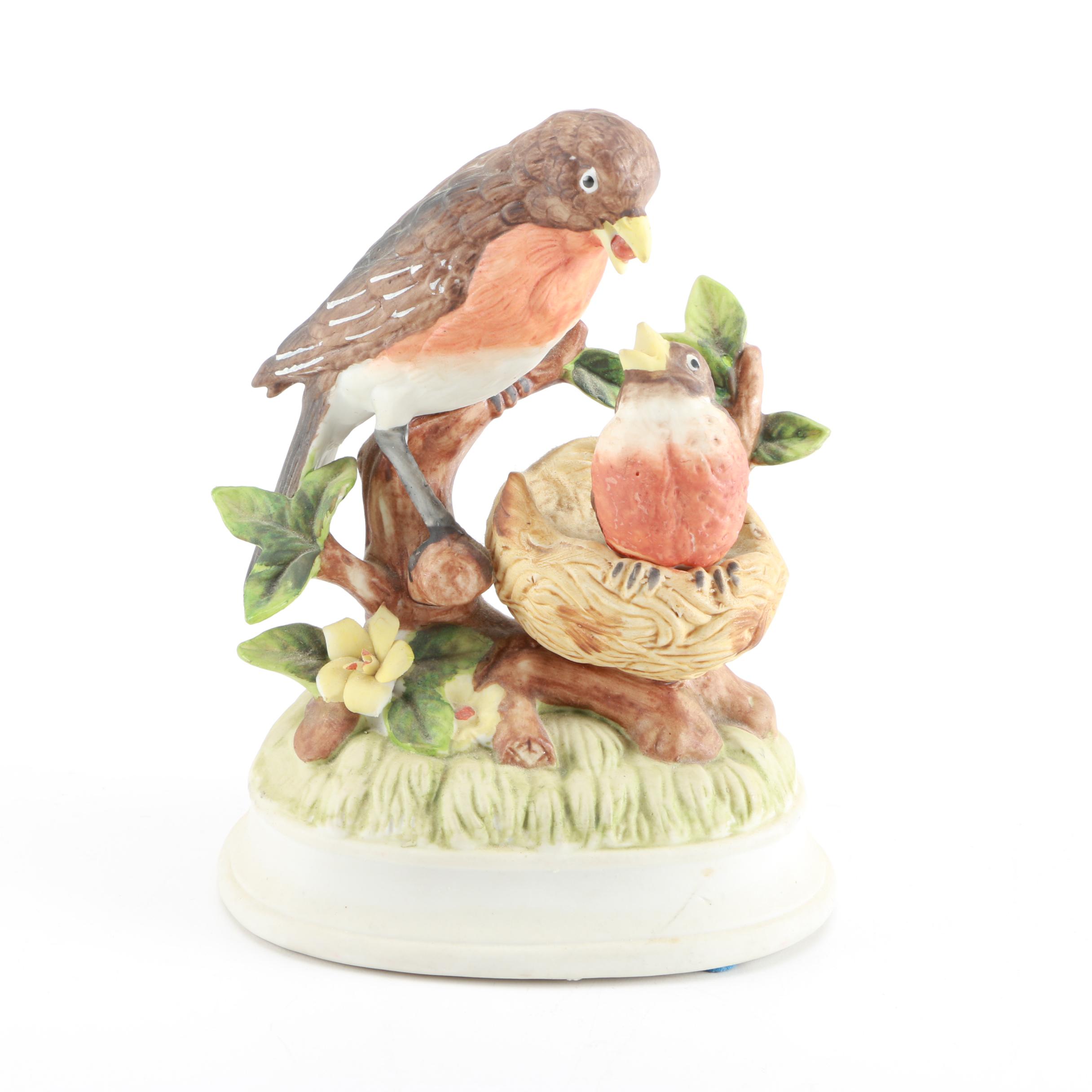 Gorham Ceramic Bird Music Box