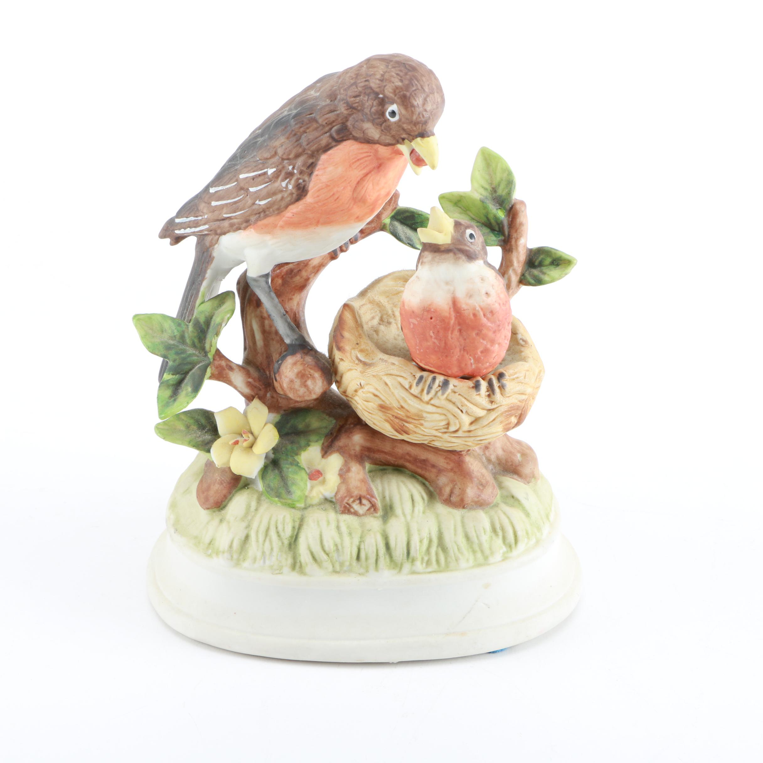 Gorham Ceramic Bird Music Box