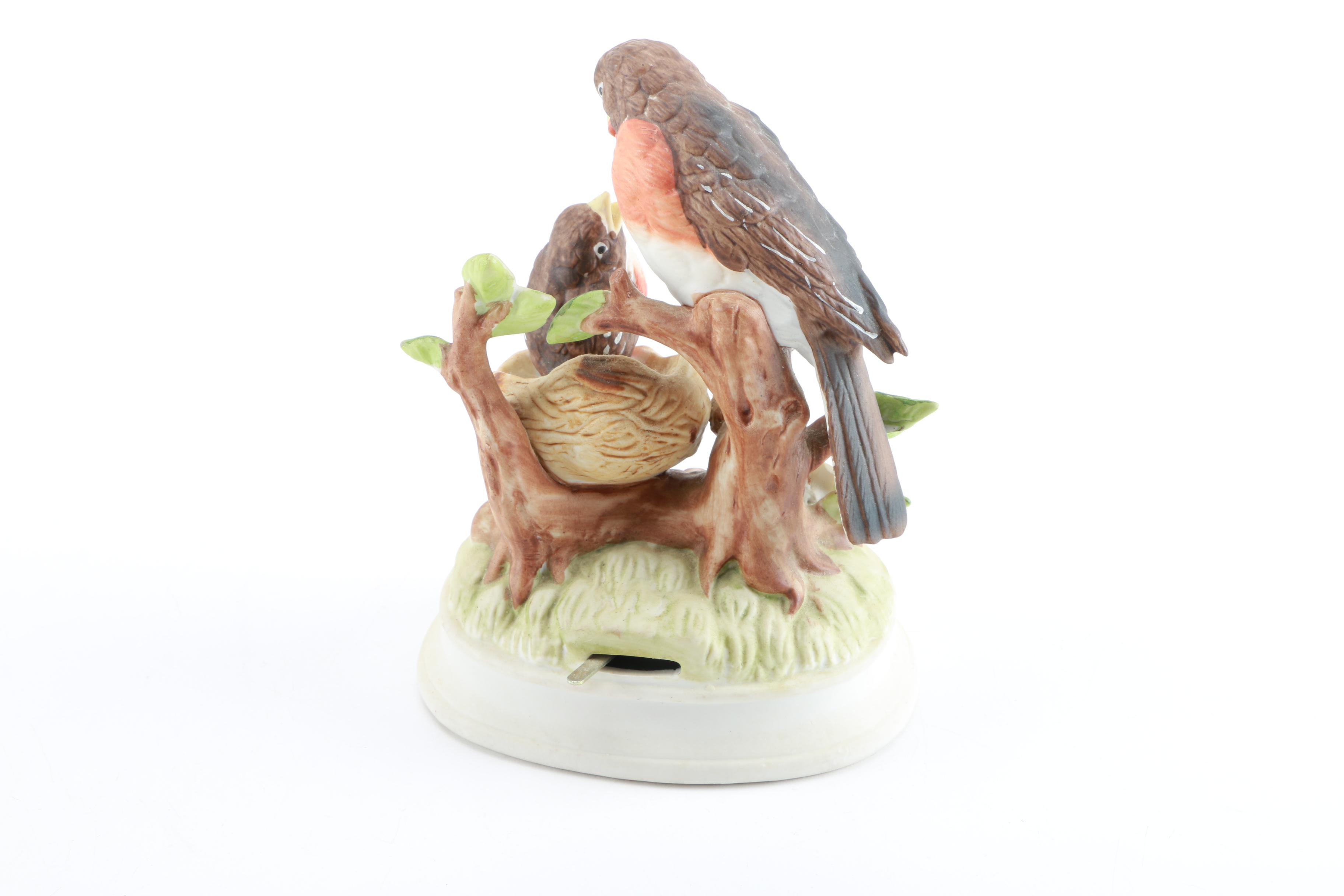 Gorham Ceramic Bird Music Box