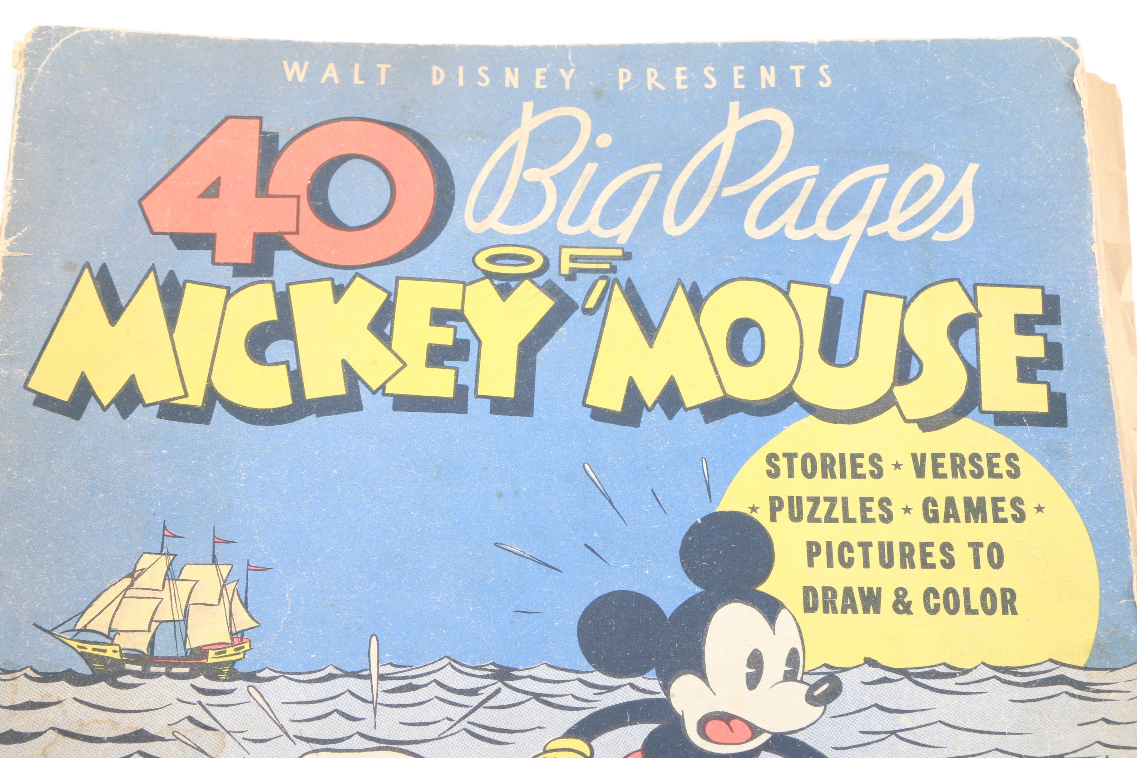 1930s Walt Disney "Mickey Mouse" and "Donald Duck" Comic Books
