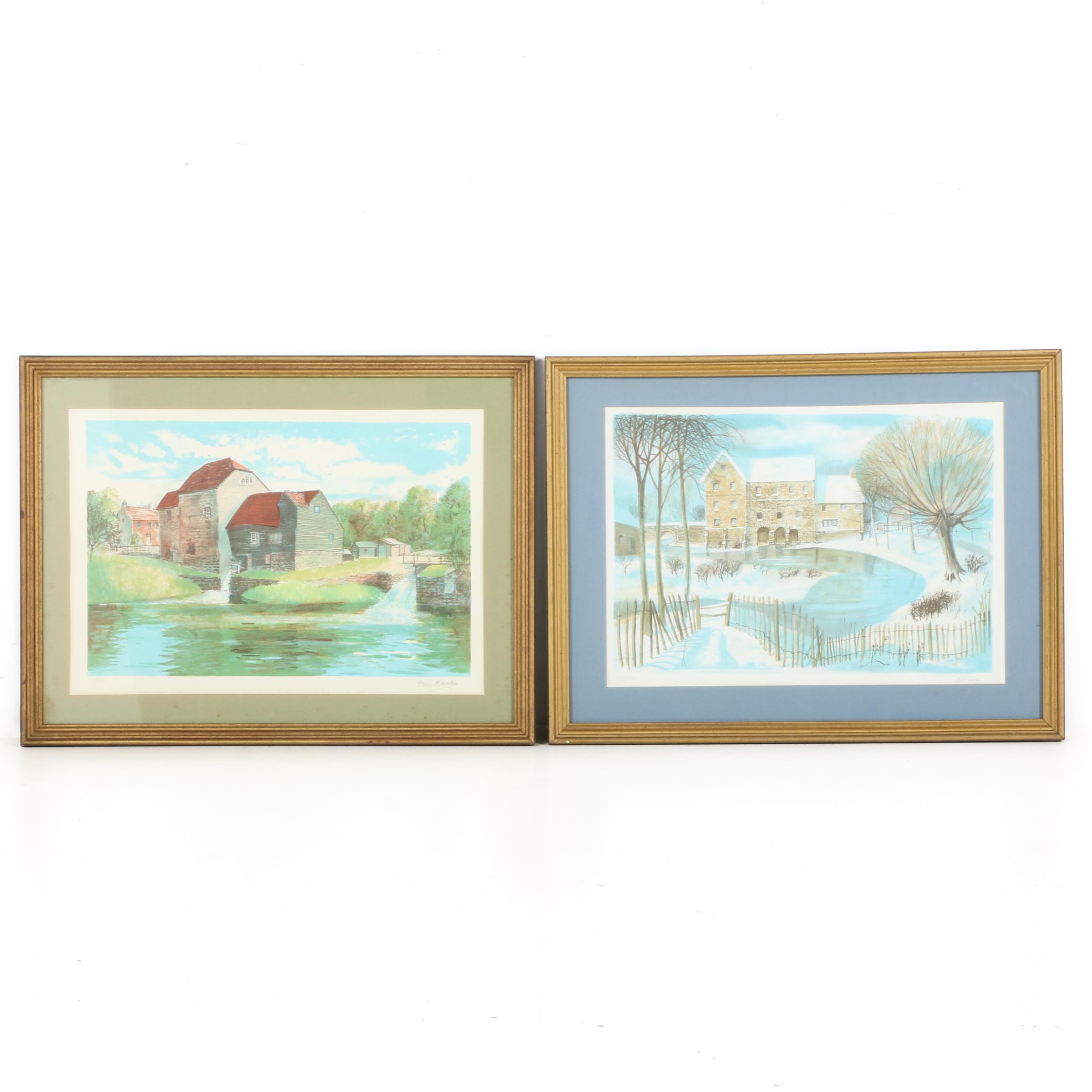 Bruce Barnden Limited Edition Lithographs of English Water Mills