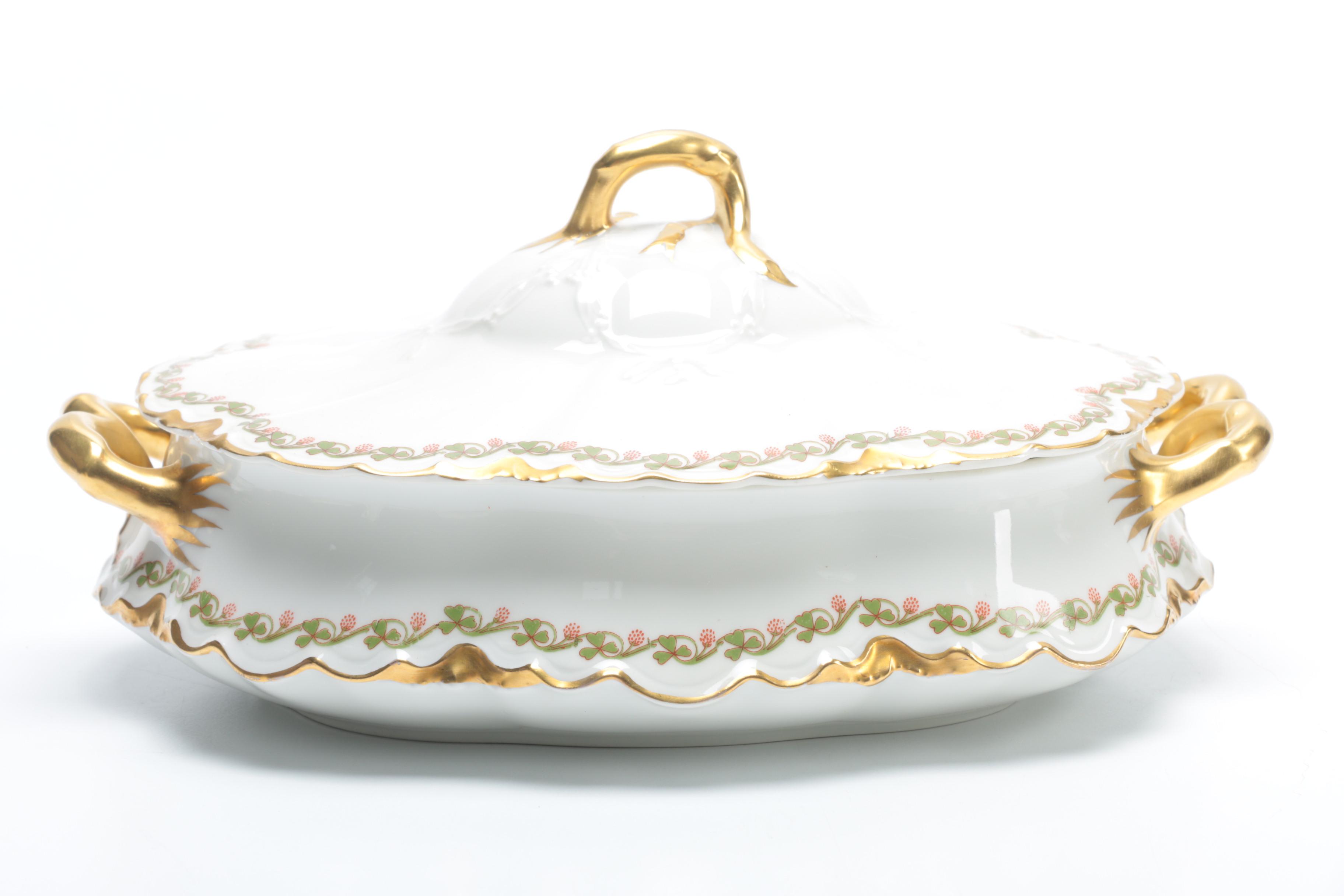 Antique Haviland Limoges "Clover Leaf" Porcelain C. 1898