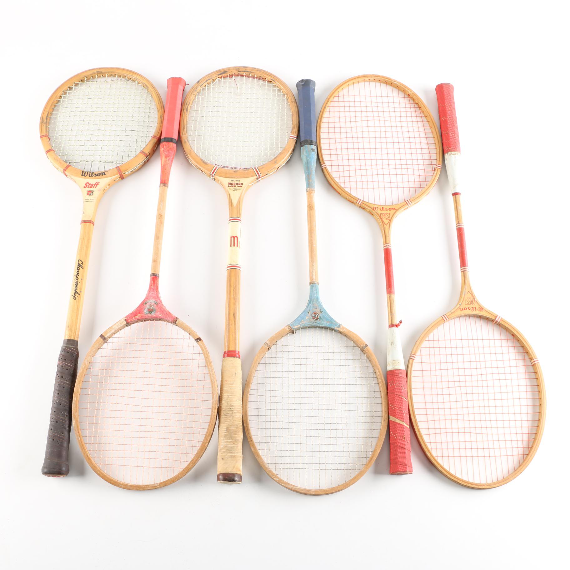 Collection of Vintage Badminton Rackets