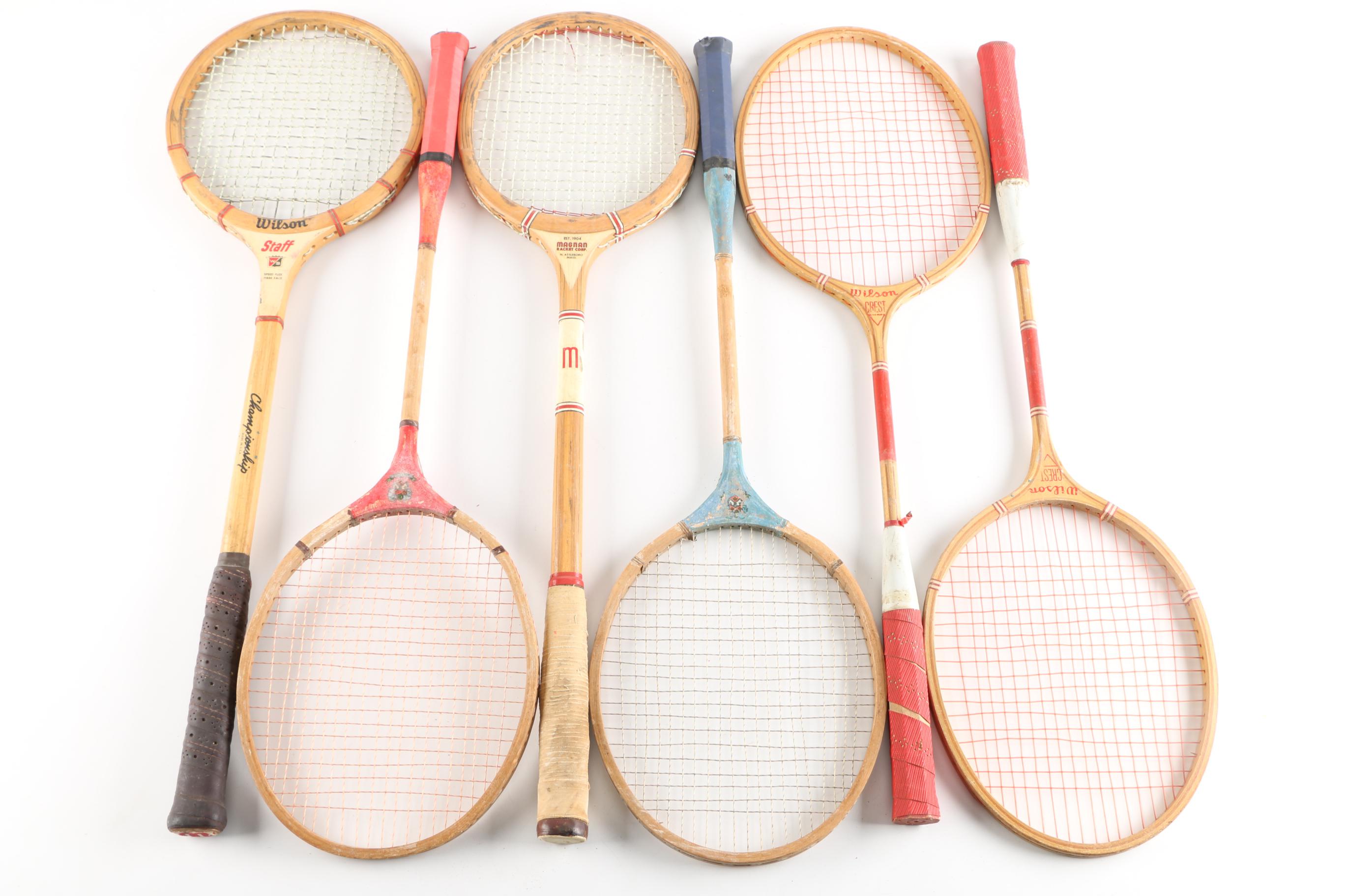 Collection of Vintage Badminton Rackets