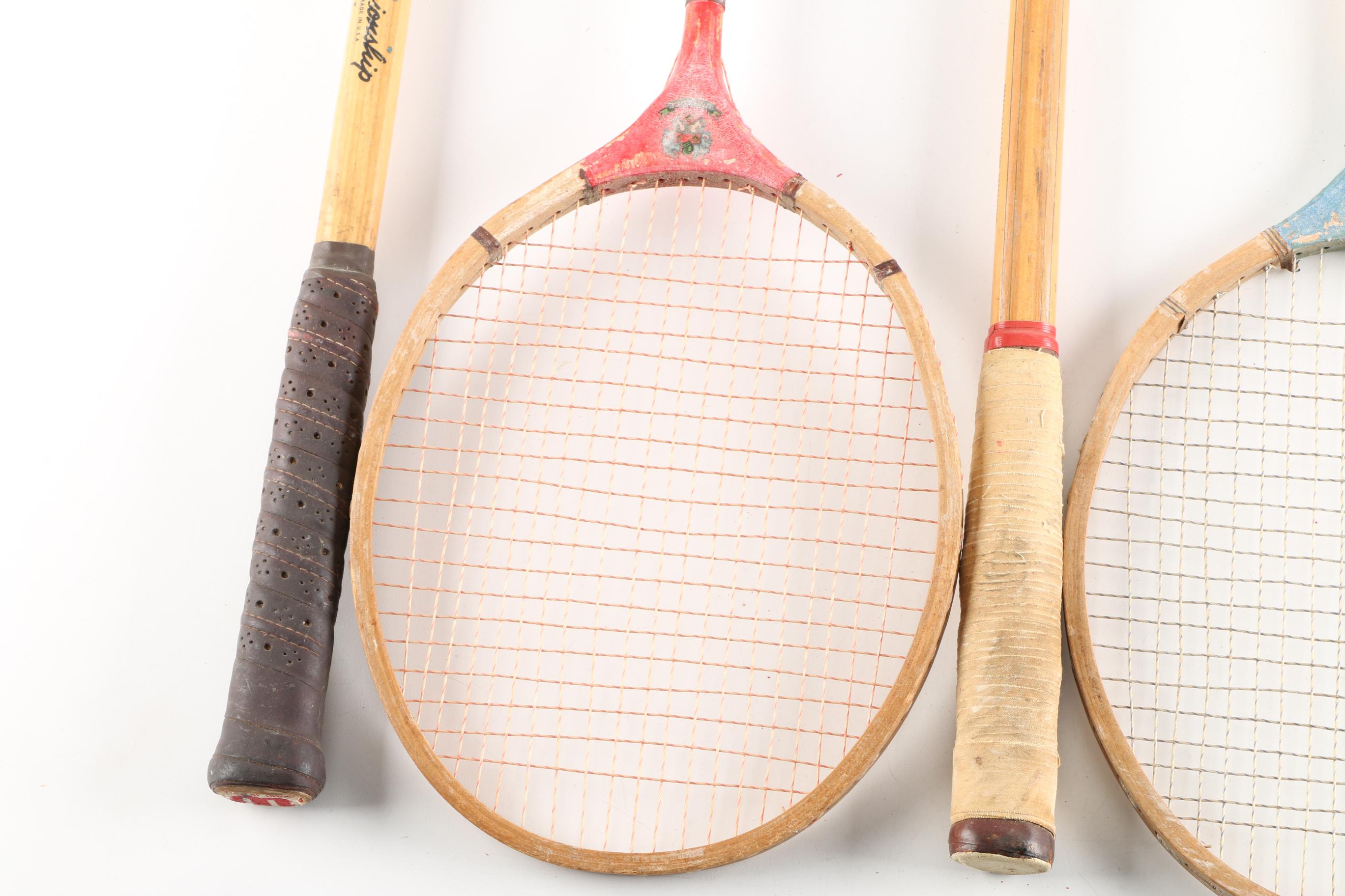 Collection of Vintage Badminton Rackets
