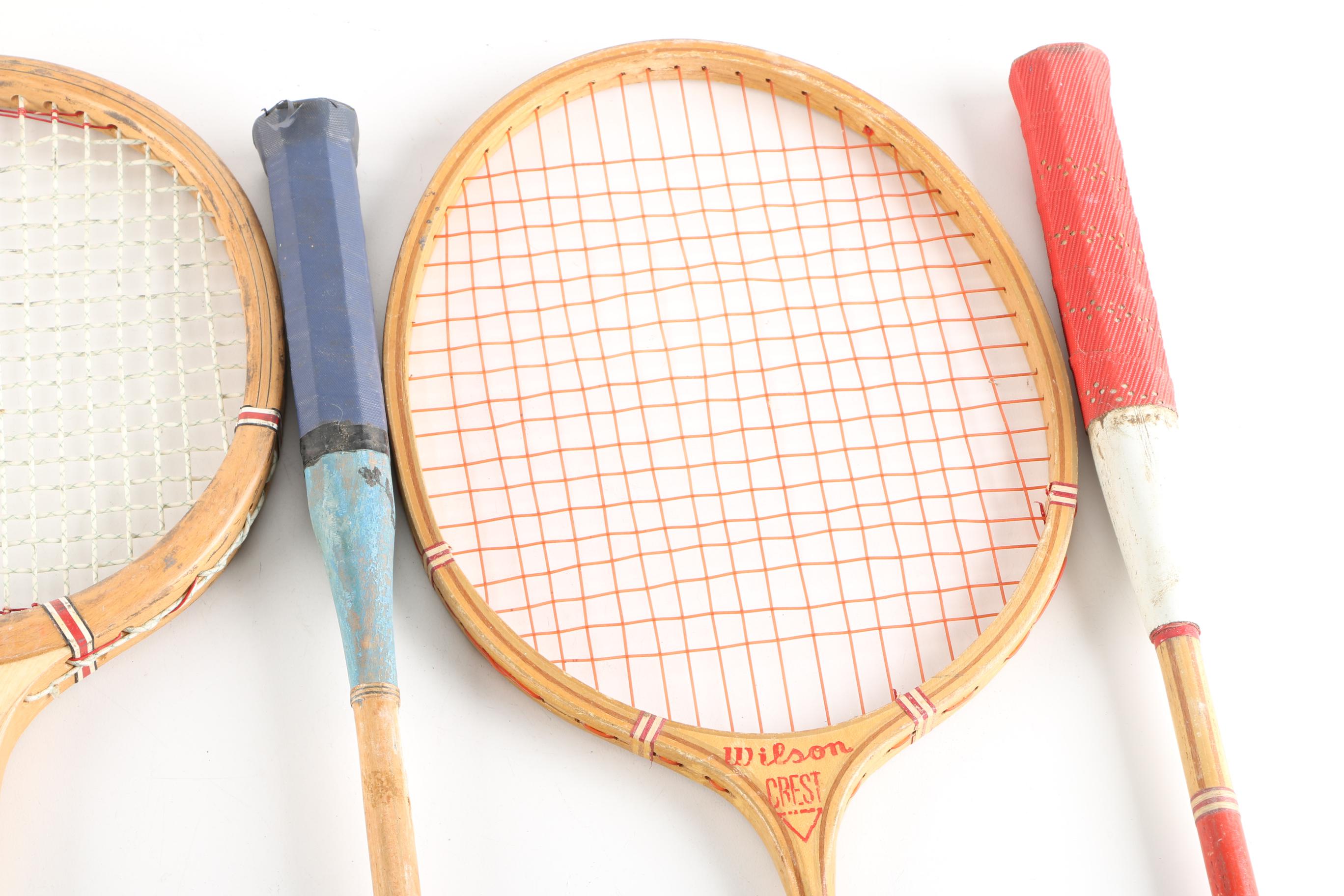 Collection of Vintage Badminton Rackets