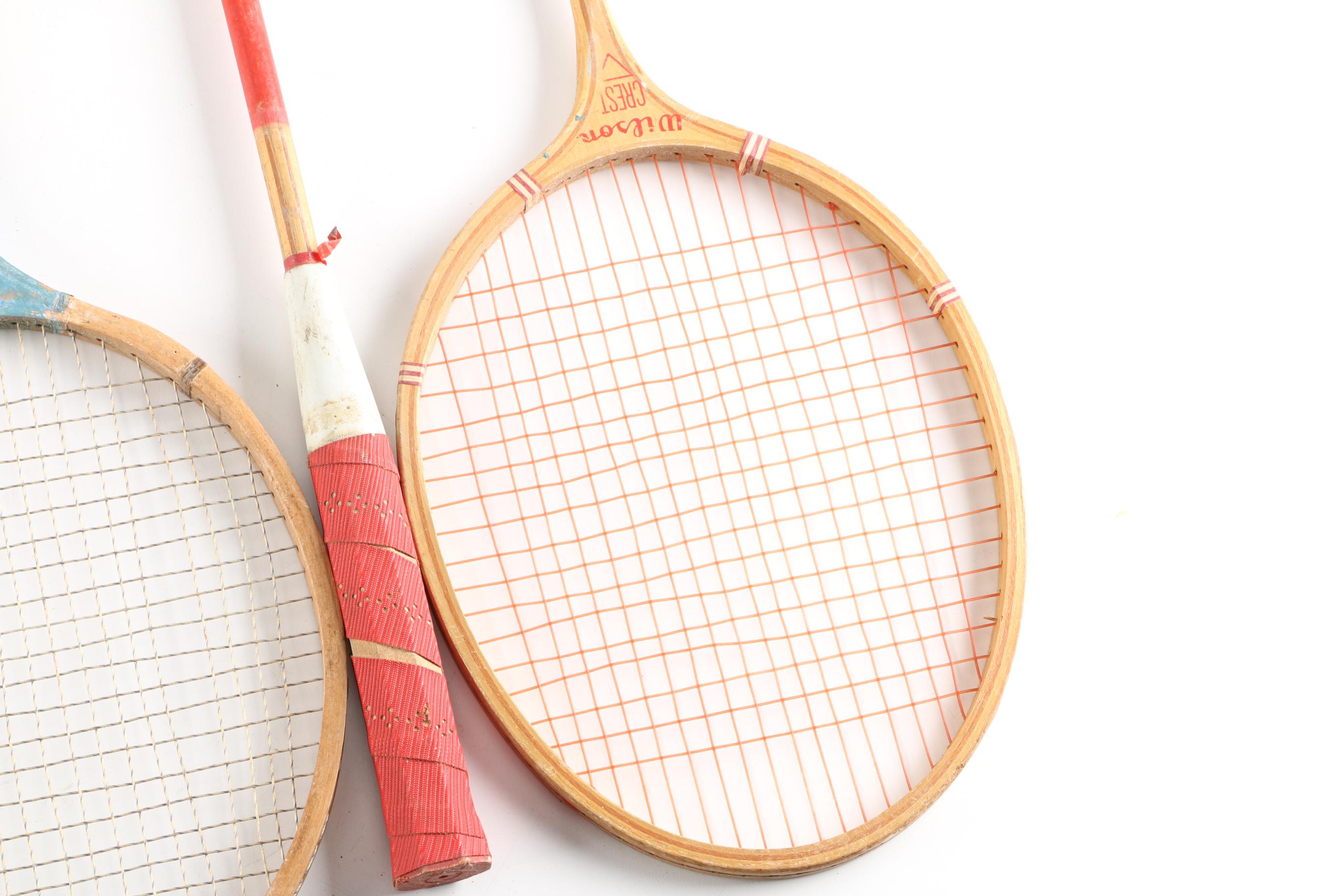 Collection of Vintage Badminton Rackets