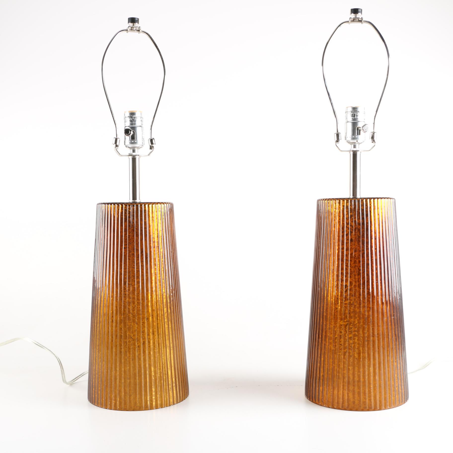 Orange Glass Table Lamps