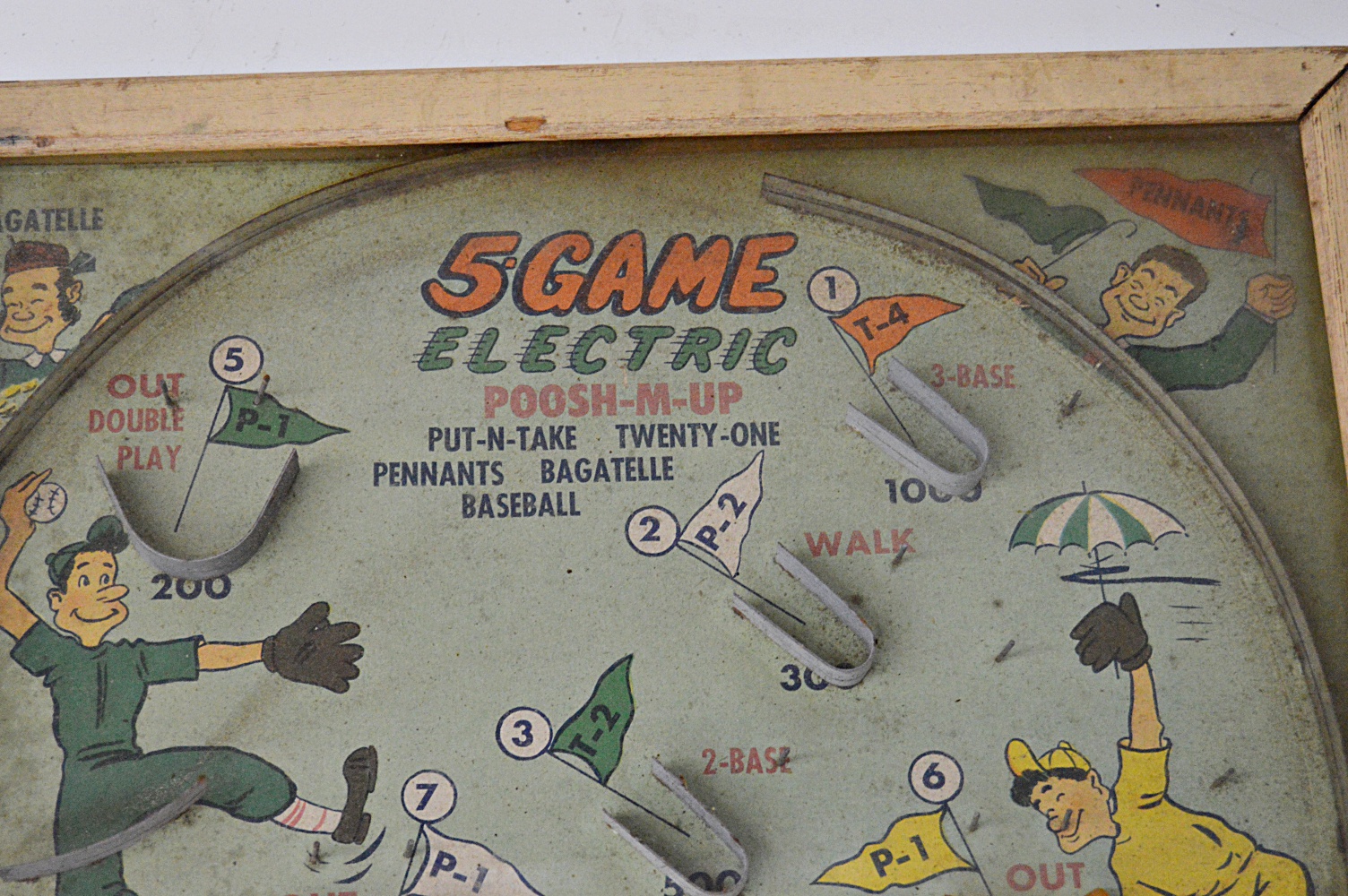 Vintage "5 Game Electric Poosh-M-Up" Bagatelle Game