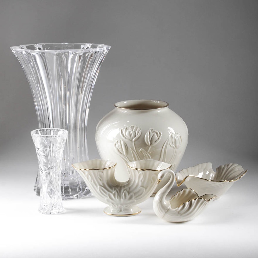 China and Crystal Vases by Lenox