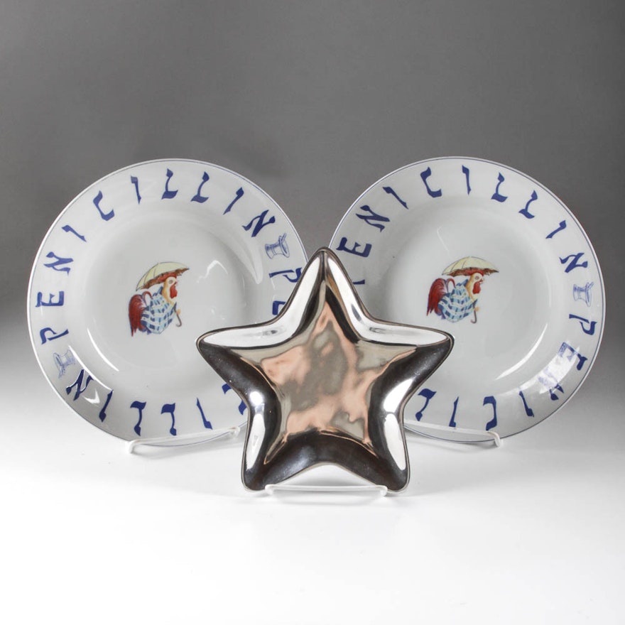 Pair of Sigma Porcelain "Jewish Penicillin" Dishes and Decor