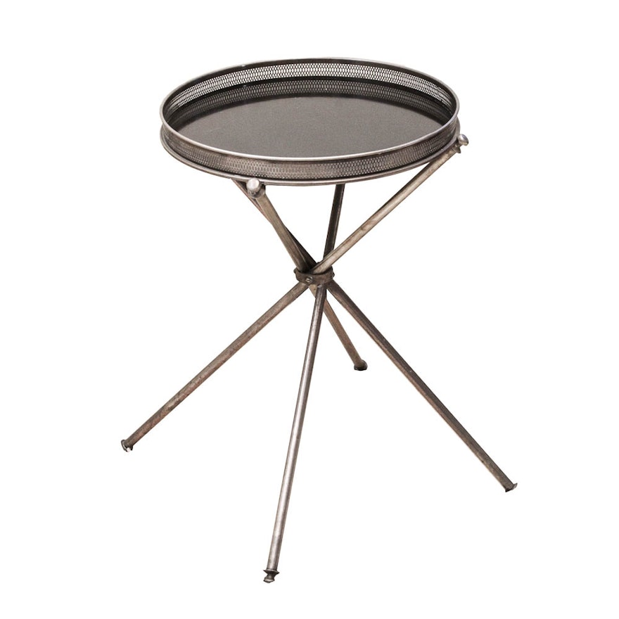Metal Tray Accent Table