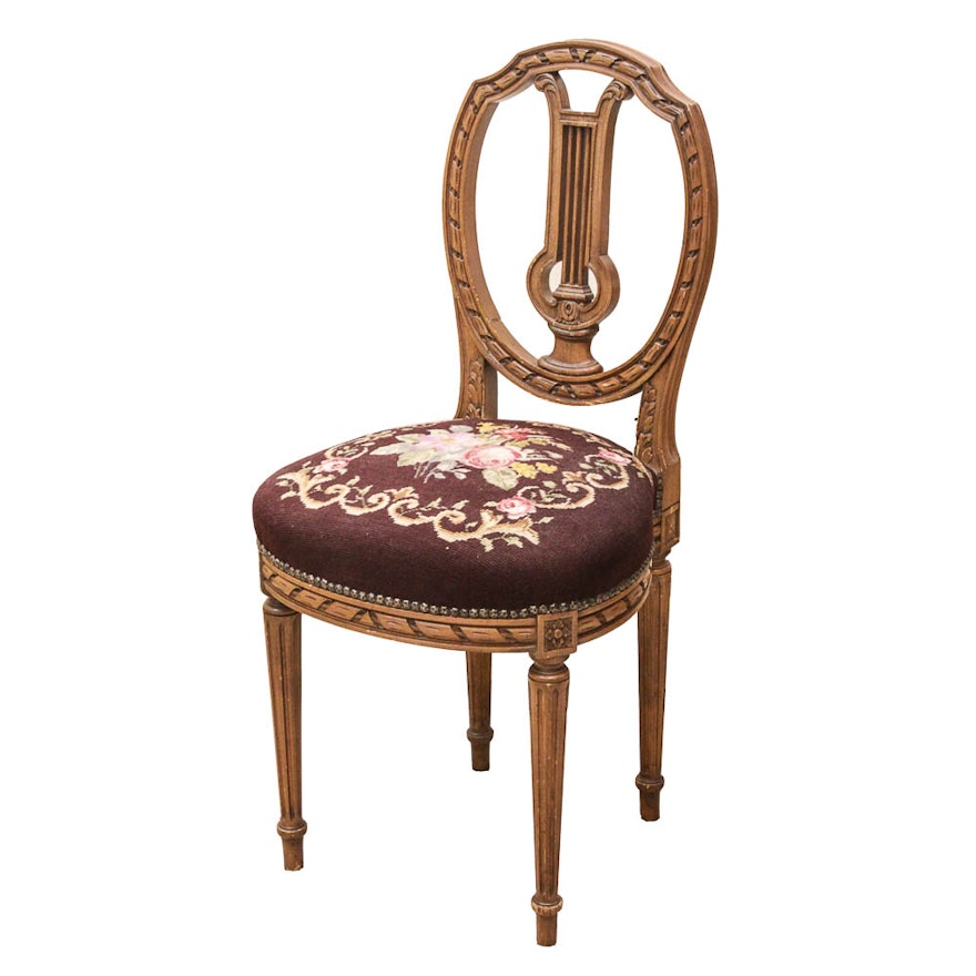 Vintage Louis XVI Style Parlor Chair