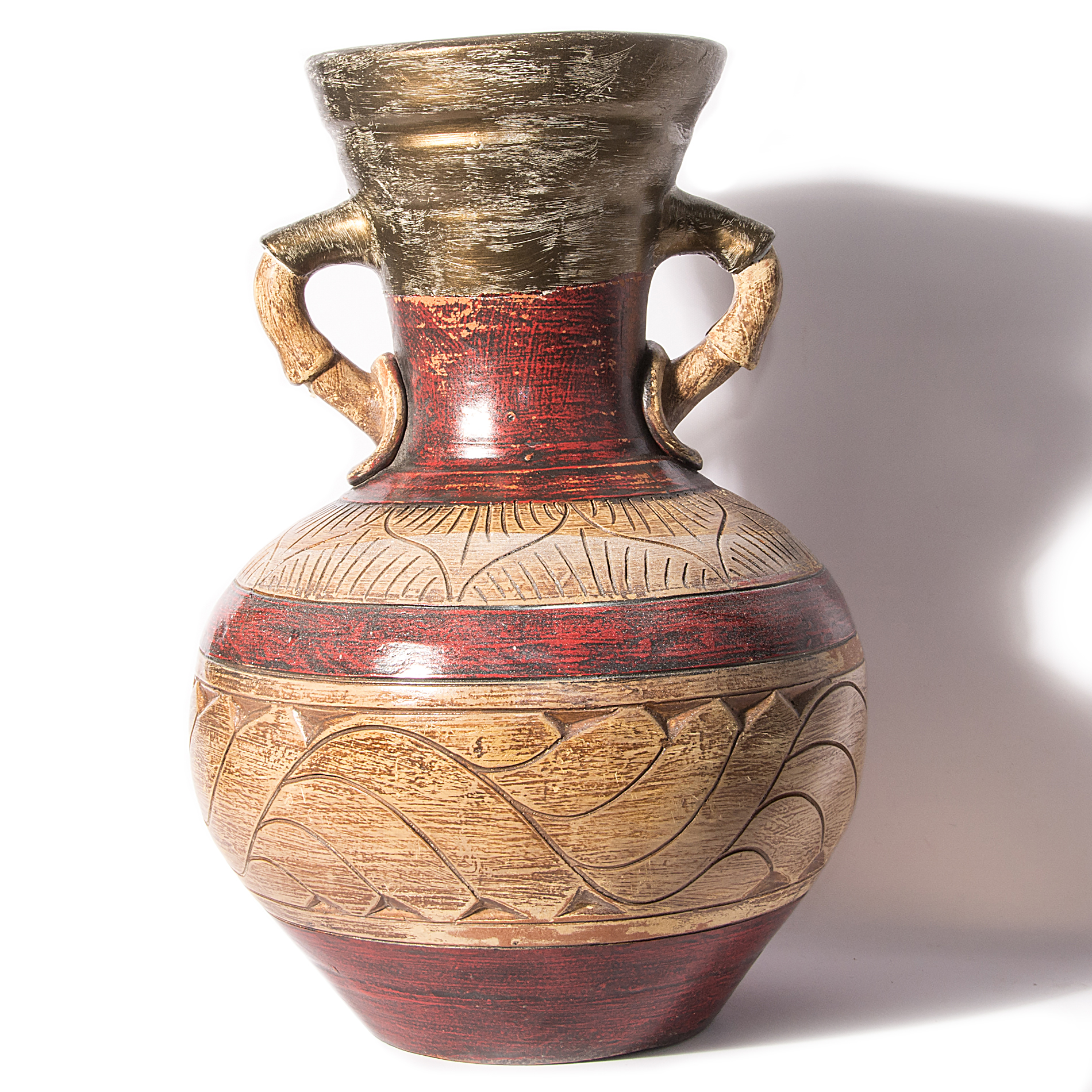 Large Decorative Wood Vessel