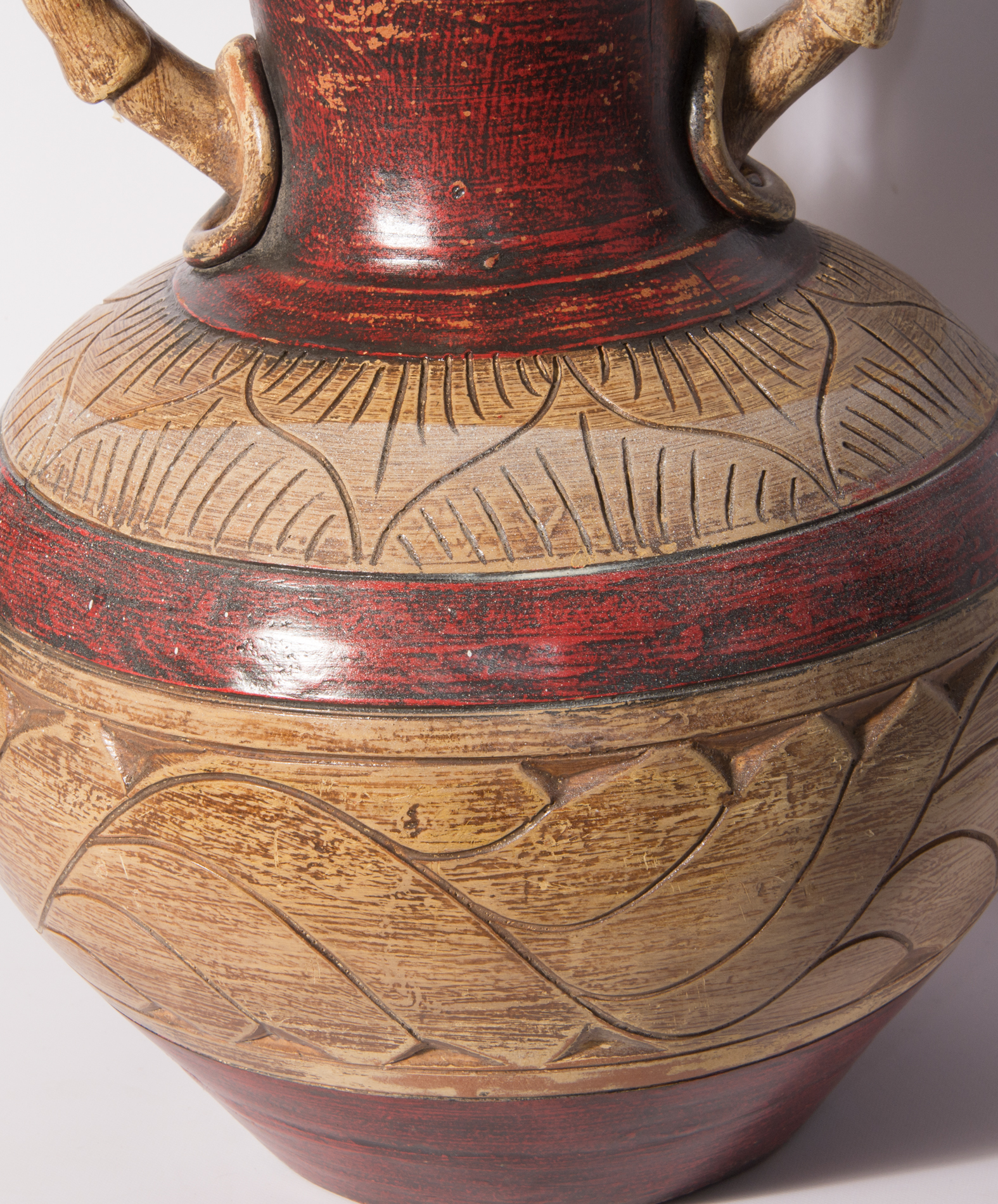 Large Decorative Wood Vessel