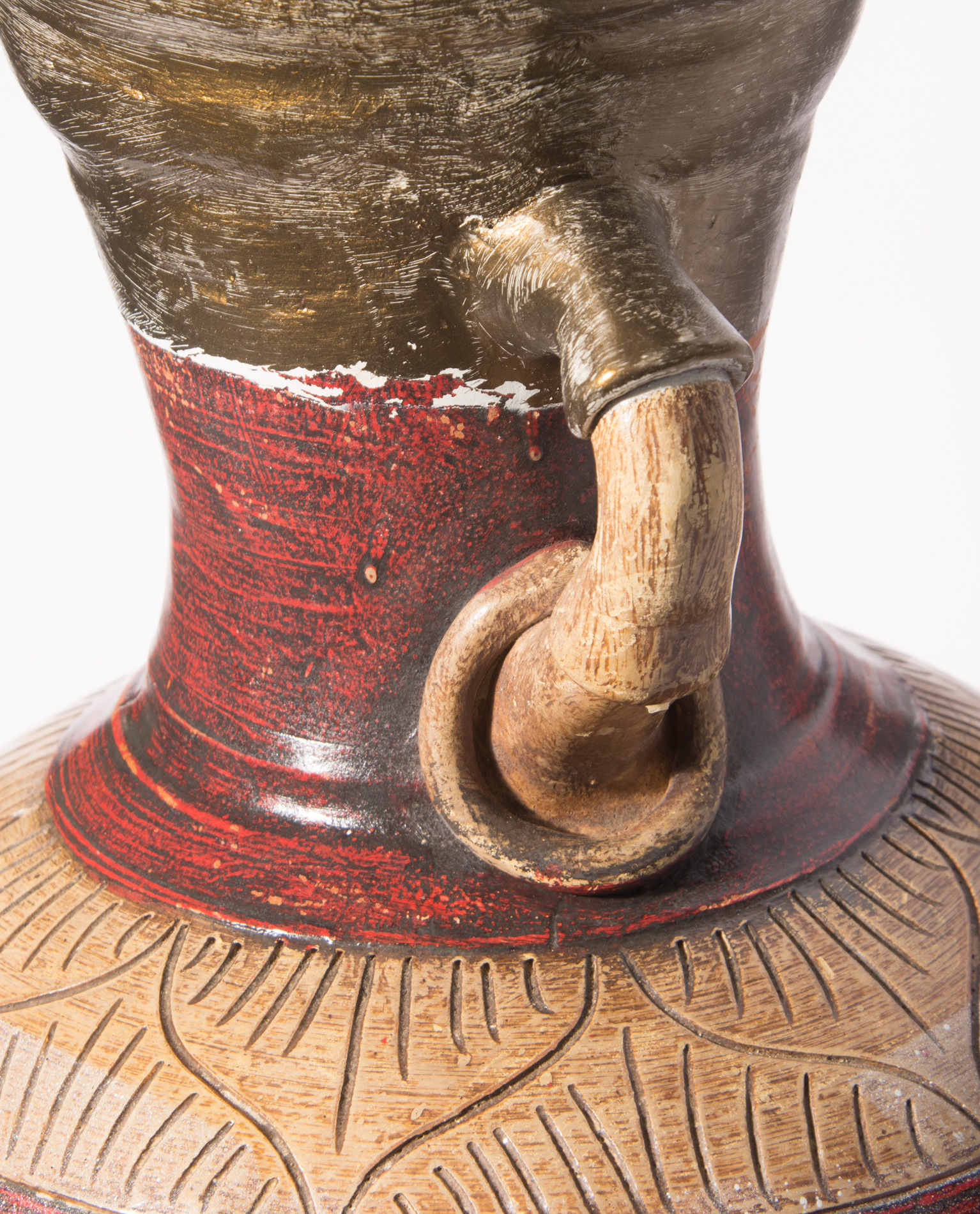 Large Decorative Wood Vessel