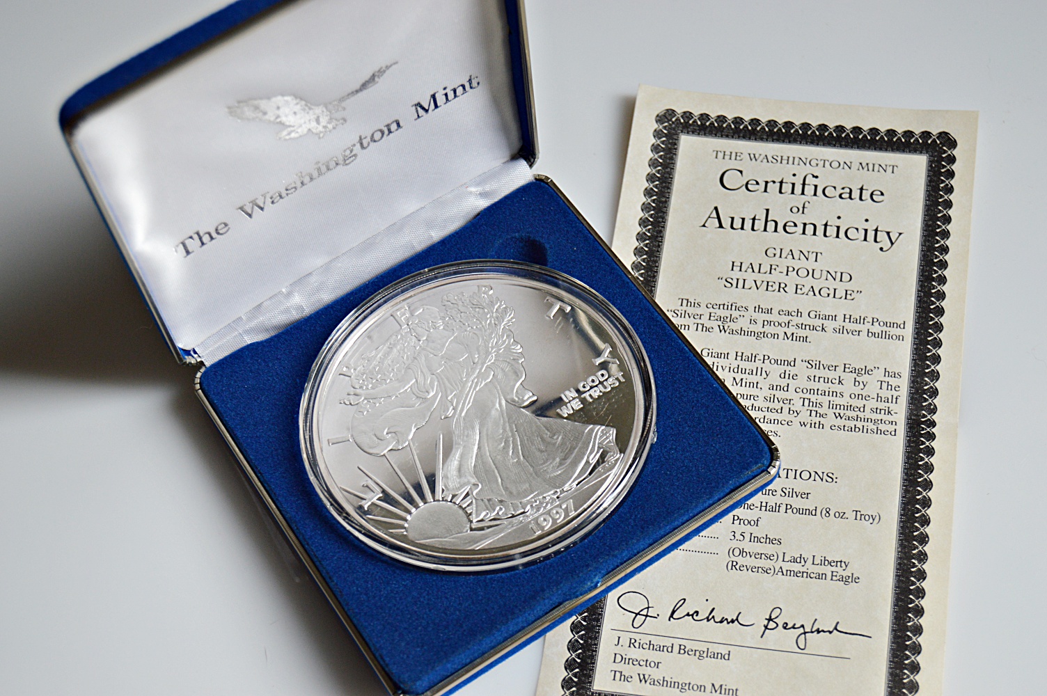 Giant Half-Pound .999 Fine "Silver Eagle"