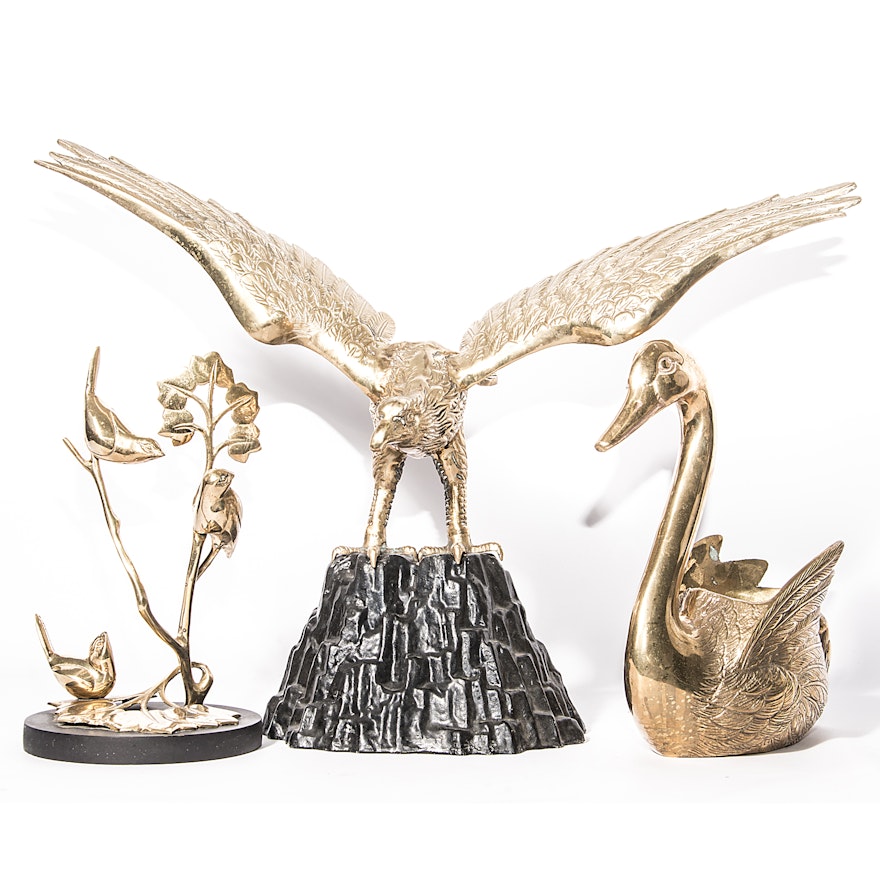 Grouping Of Brass Birds