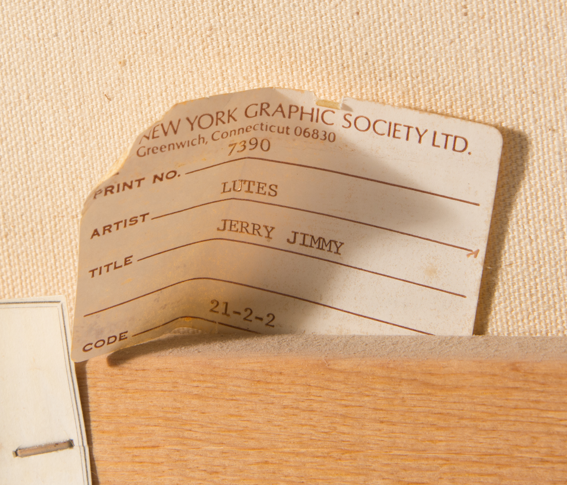 John D. Lutes Oil on Canvas "Jerry Jimmy"