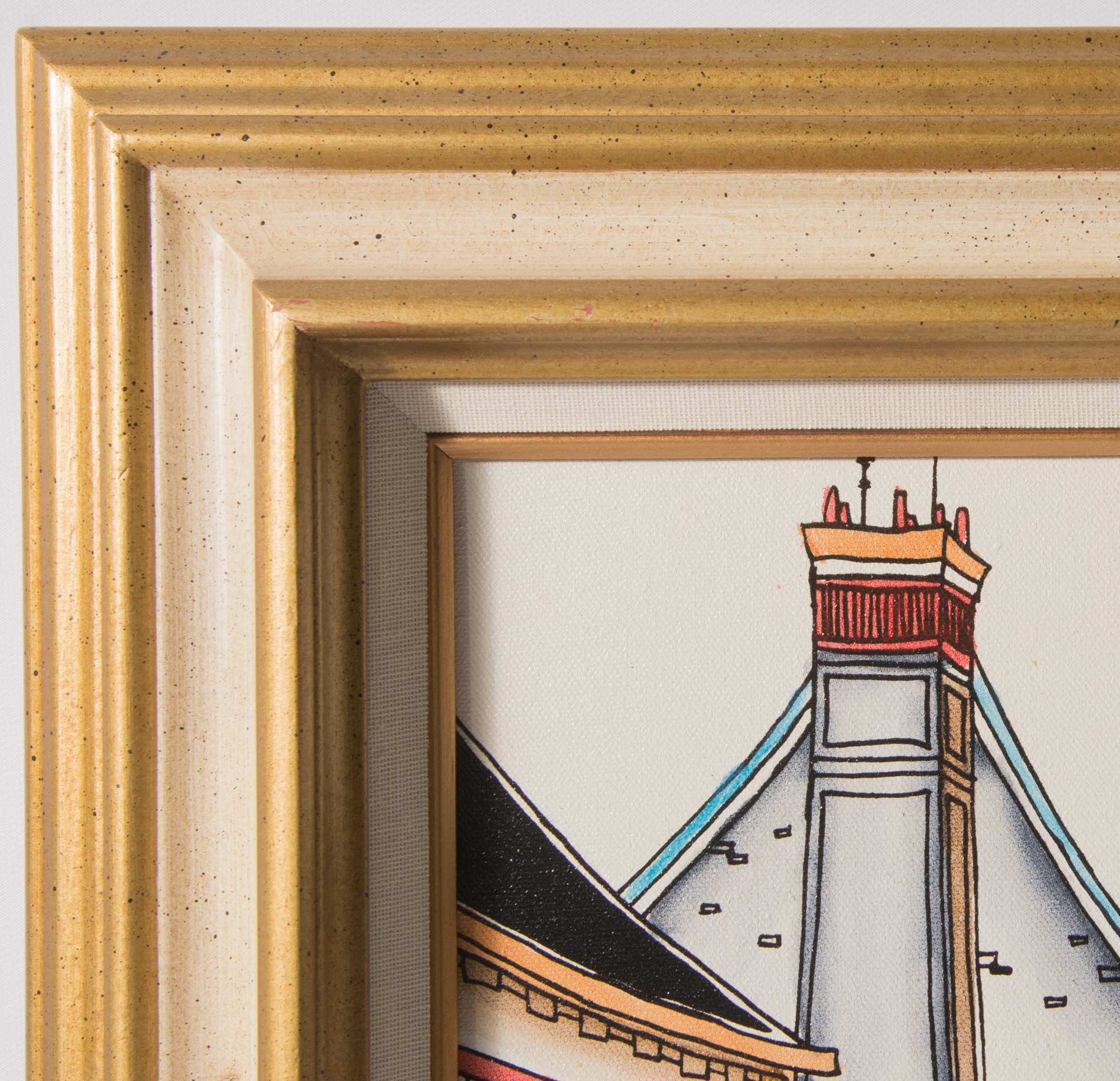 Marcel Barrat Oil on Canvas "Side Street"