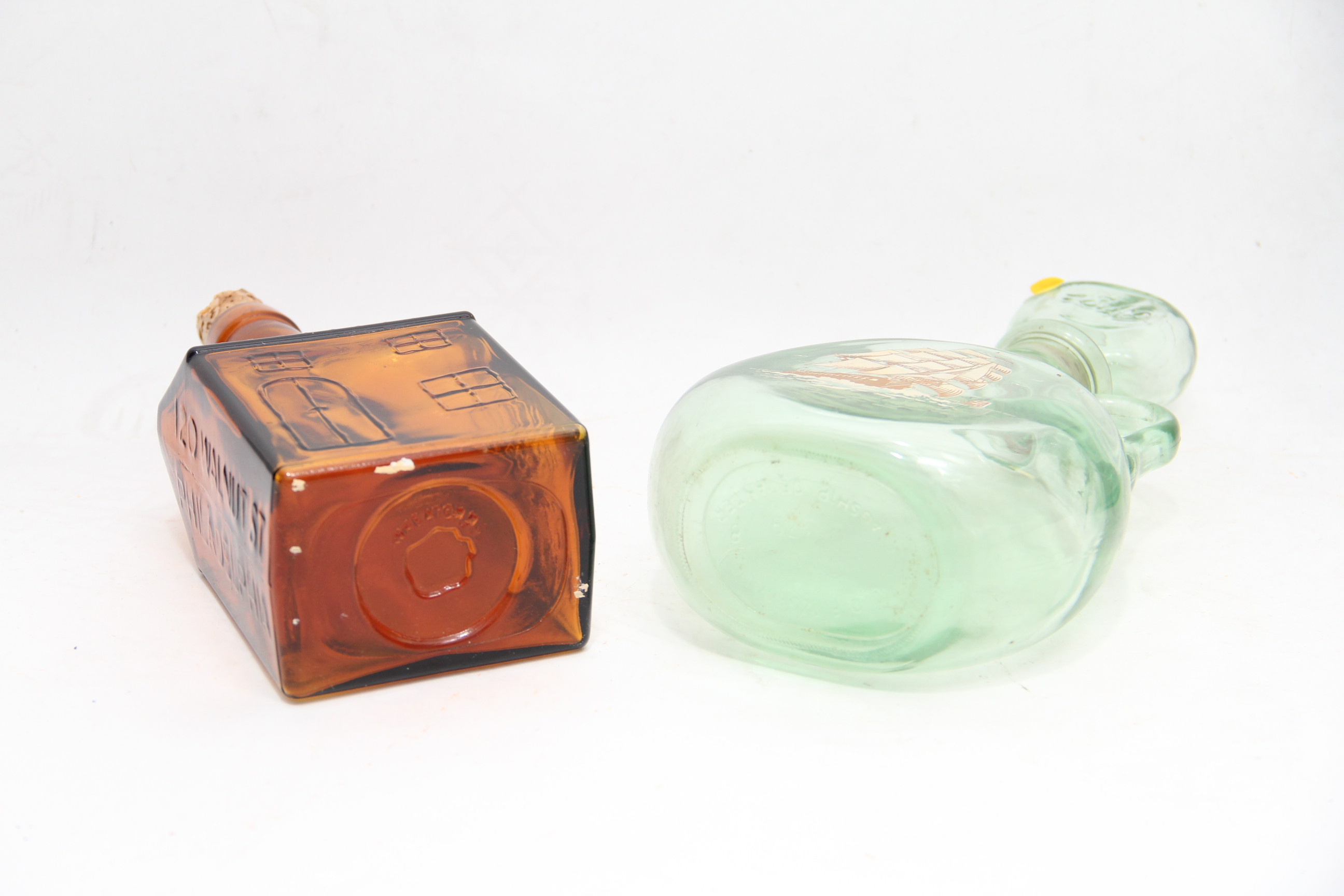 Vintage Glass Advertising Bottles Featuring Planters Peanuts