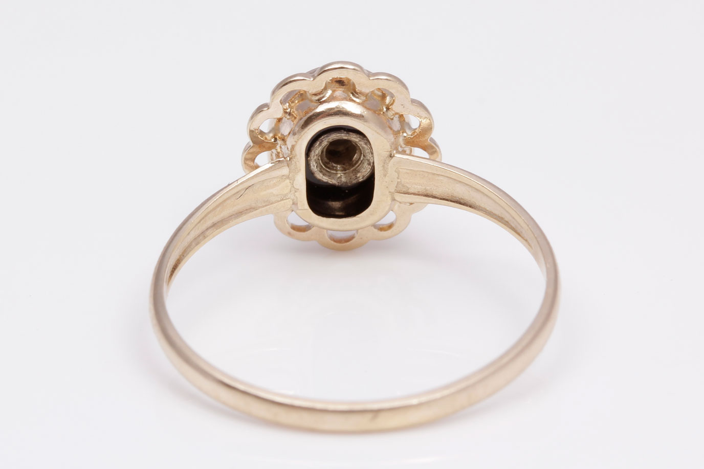 10K Yellow Gold Opal and Black Onyx Ring