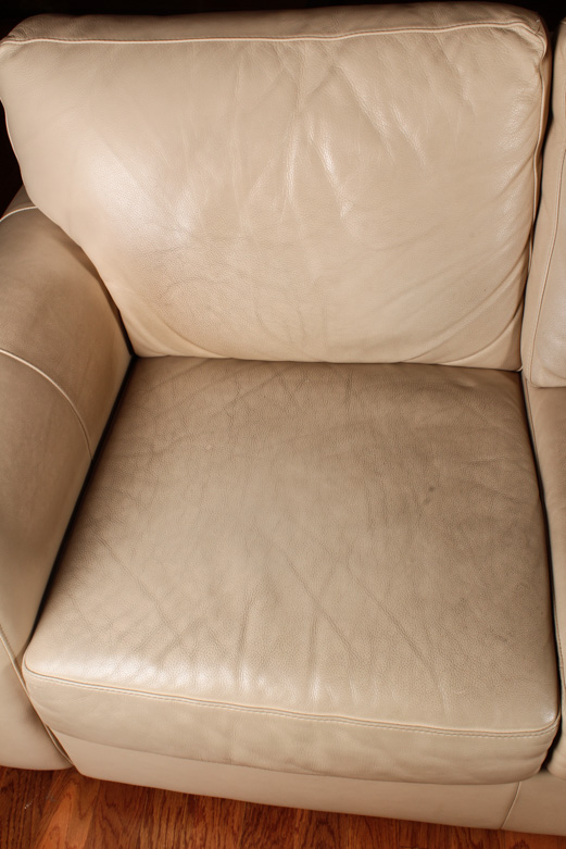 Contemporary Faux-Leather Sofa