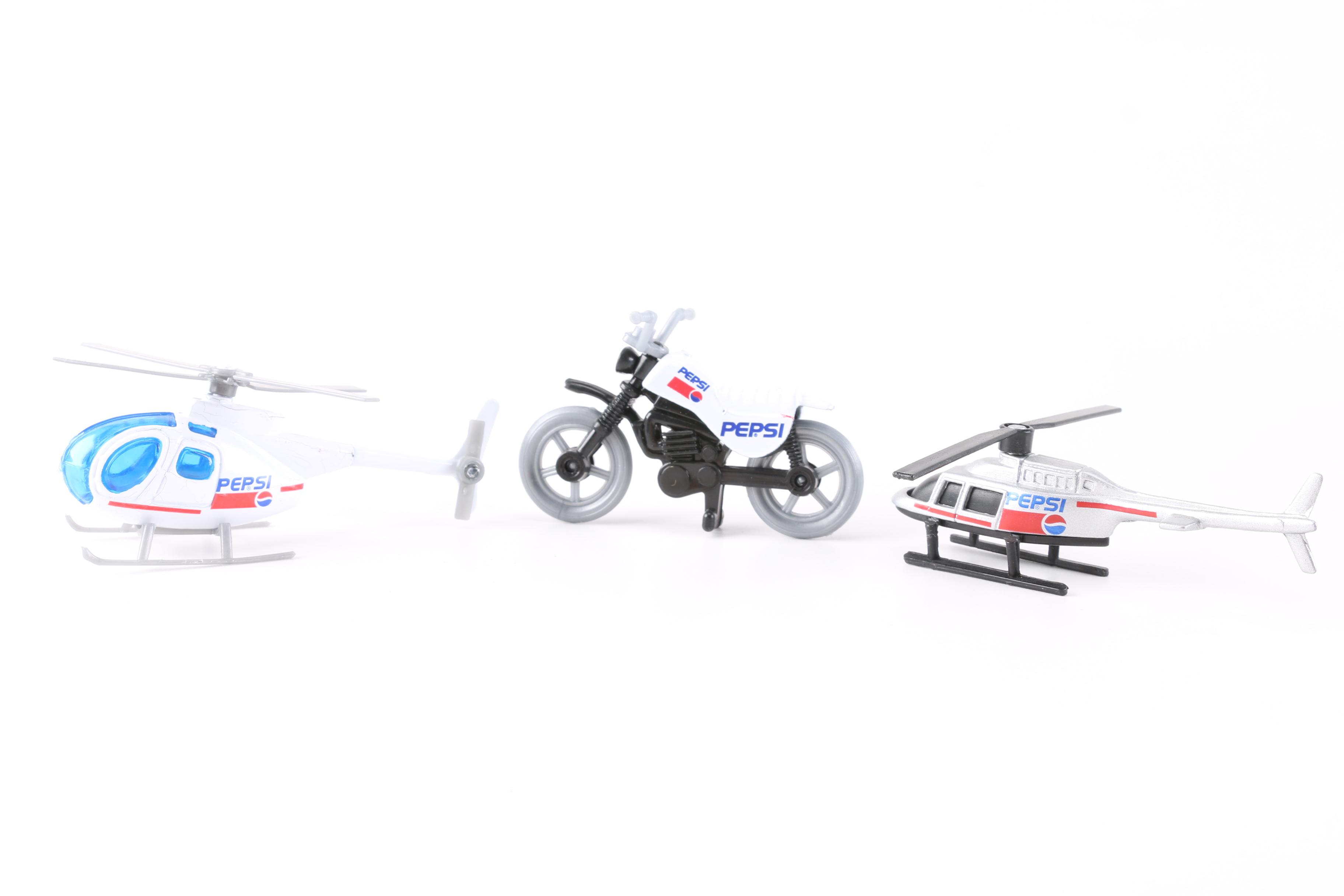Pepsi Advertisement Toy Planes and Cars