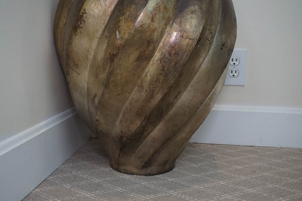 Swirled Brass Vase