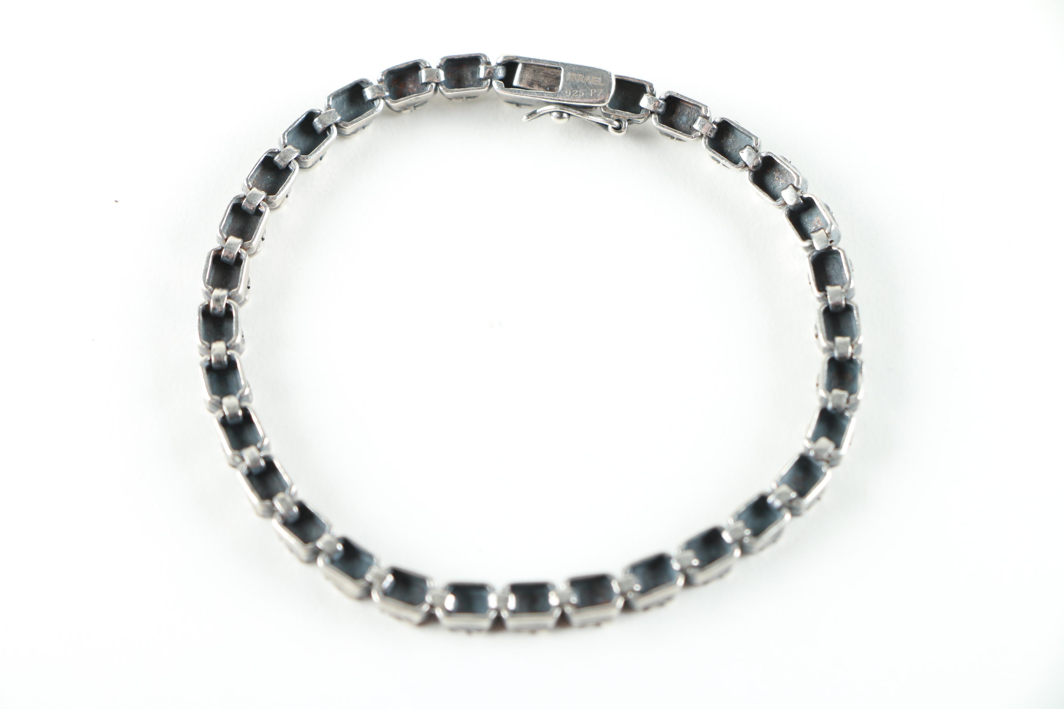 Sterling Silver Rose Bracelet