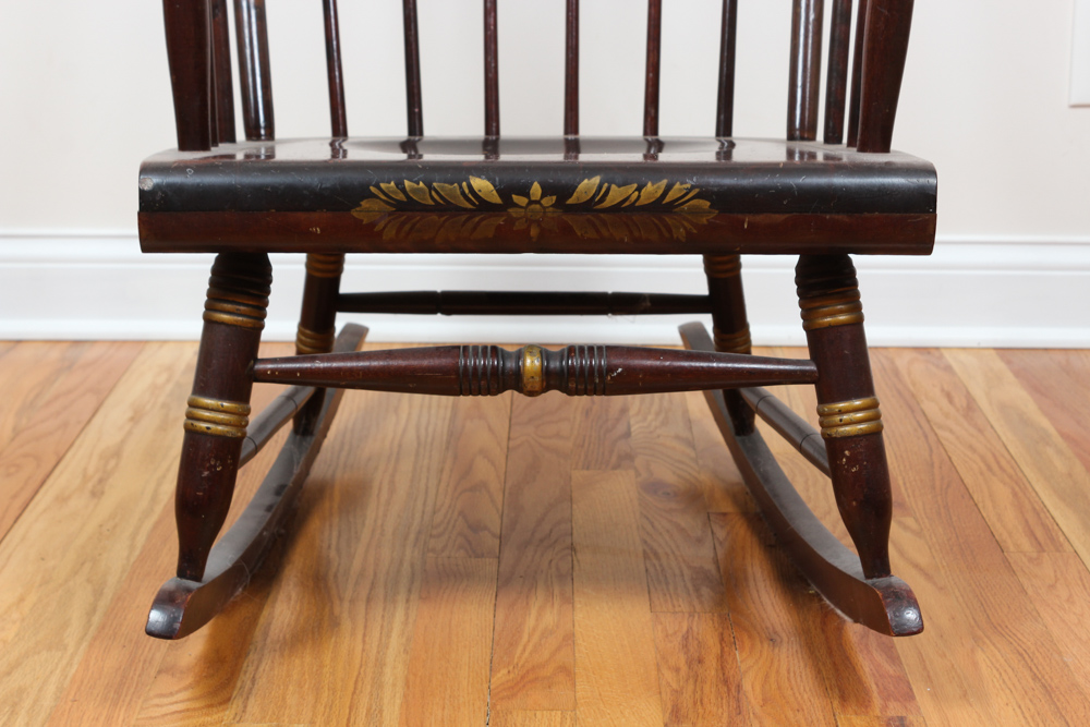 Vintage Hitchcock Style Rocking Chair by Nichols & Stone