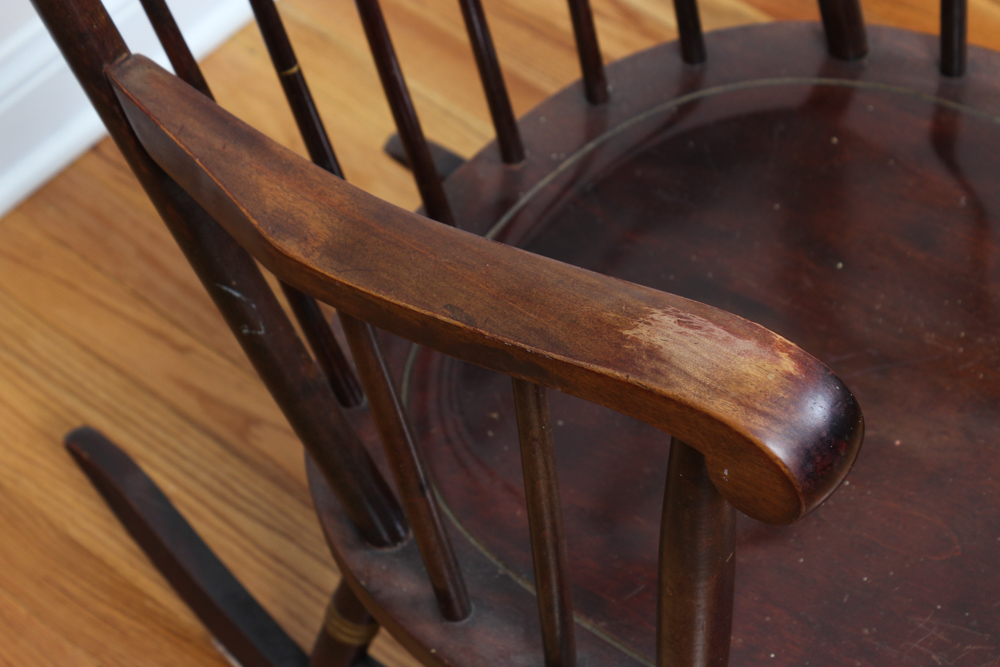 Vintage Hitchcock Style Rocking Chair by Nichols & Stone