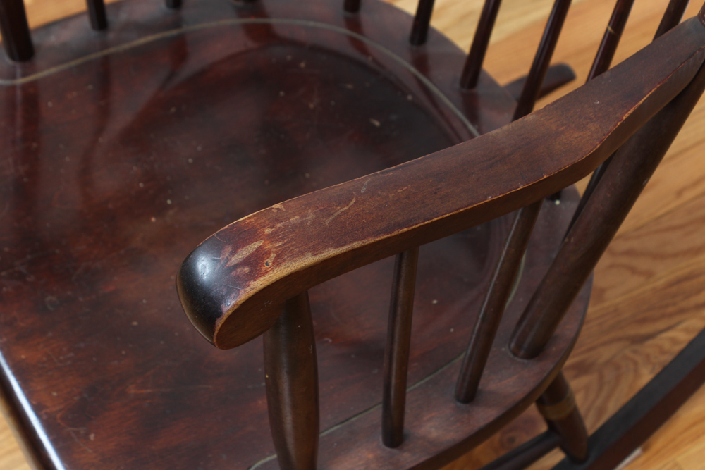 Vintage Hitchcock Style Rocking Chair by Nichols & Stone