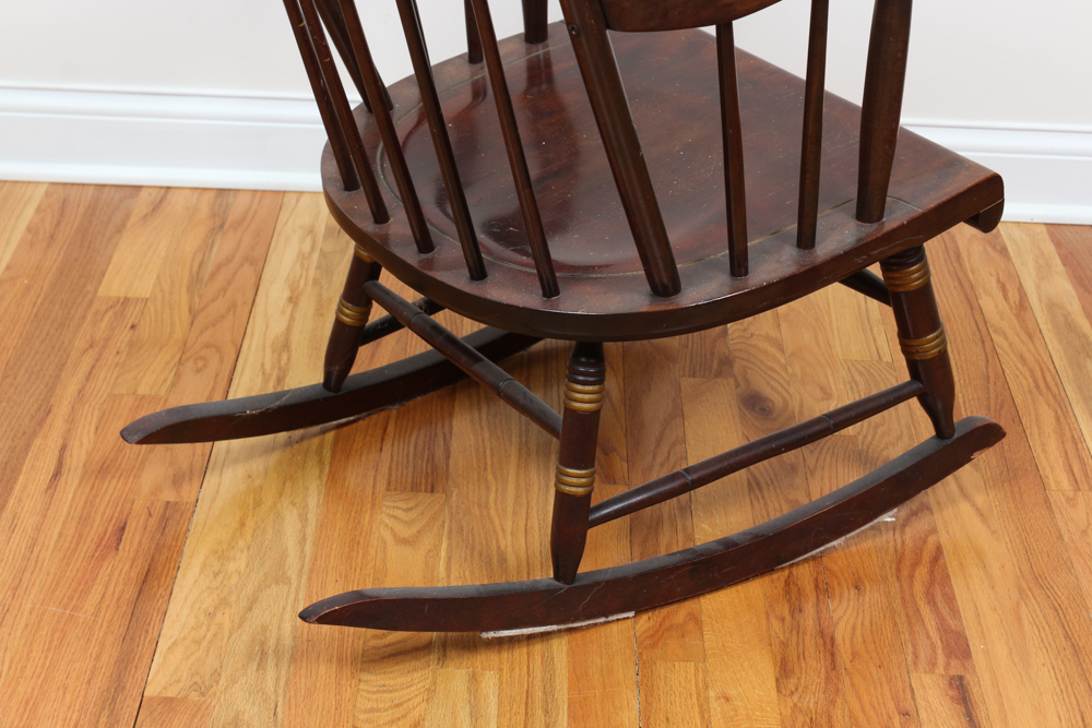 Vintage Hitchcock Style Rocking Chair by Nichols & Stone