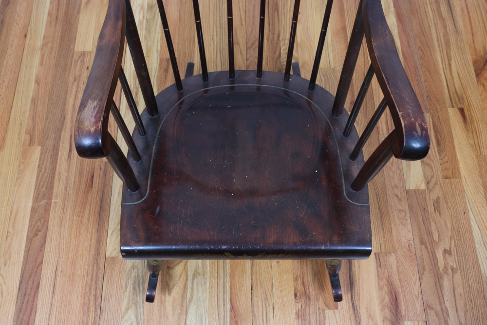 Vintage Hitchcock Style Rocking Chair by Nichols & Stone