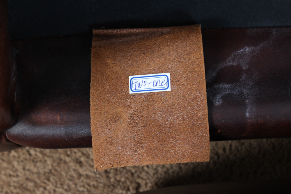 Bernhardt Leather Club Chair With Ottoman