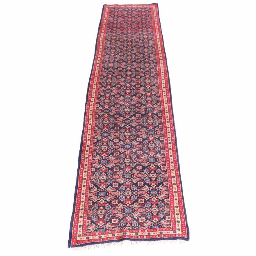 Hand-Knotted Iranian Hamadan Carpet Runner