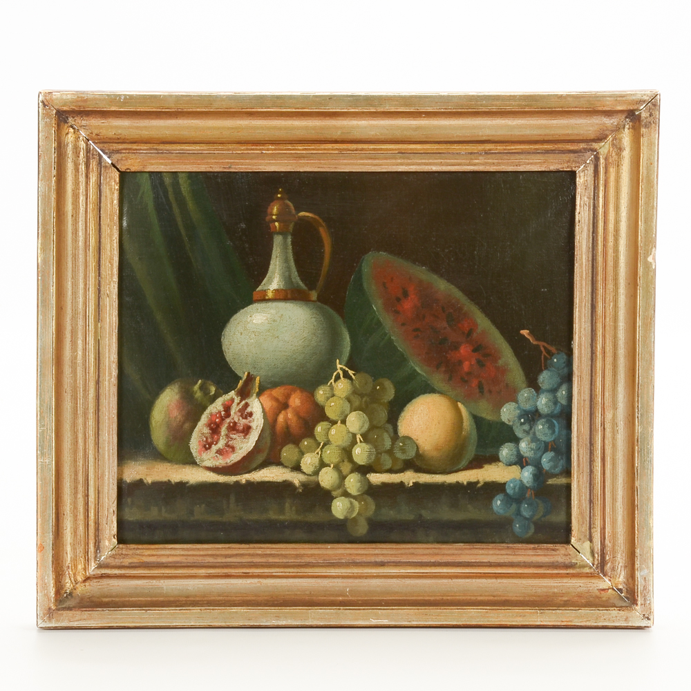Original Vintage Oil on Linen Still Life Painting