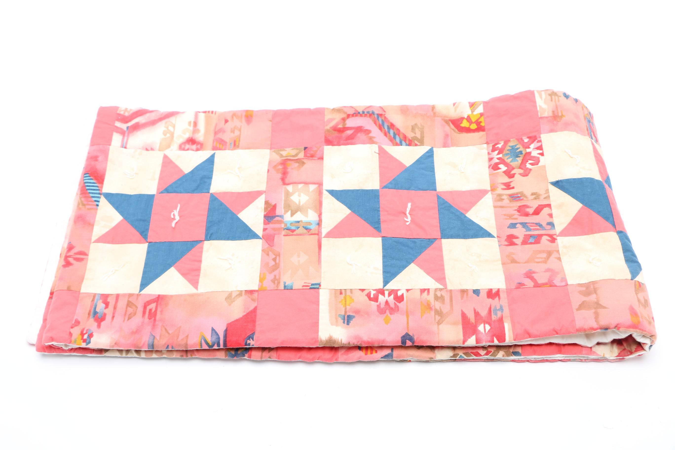 Handmade Quilt Table Runner and Straw Placemats