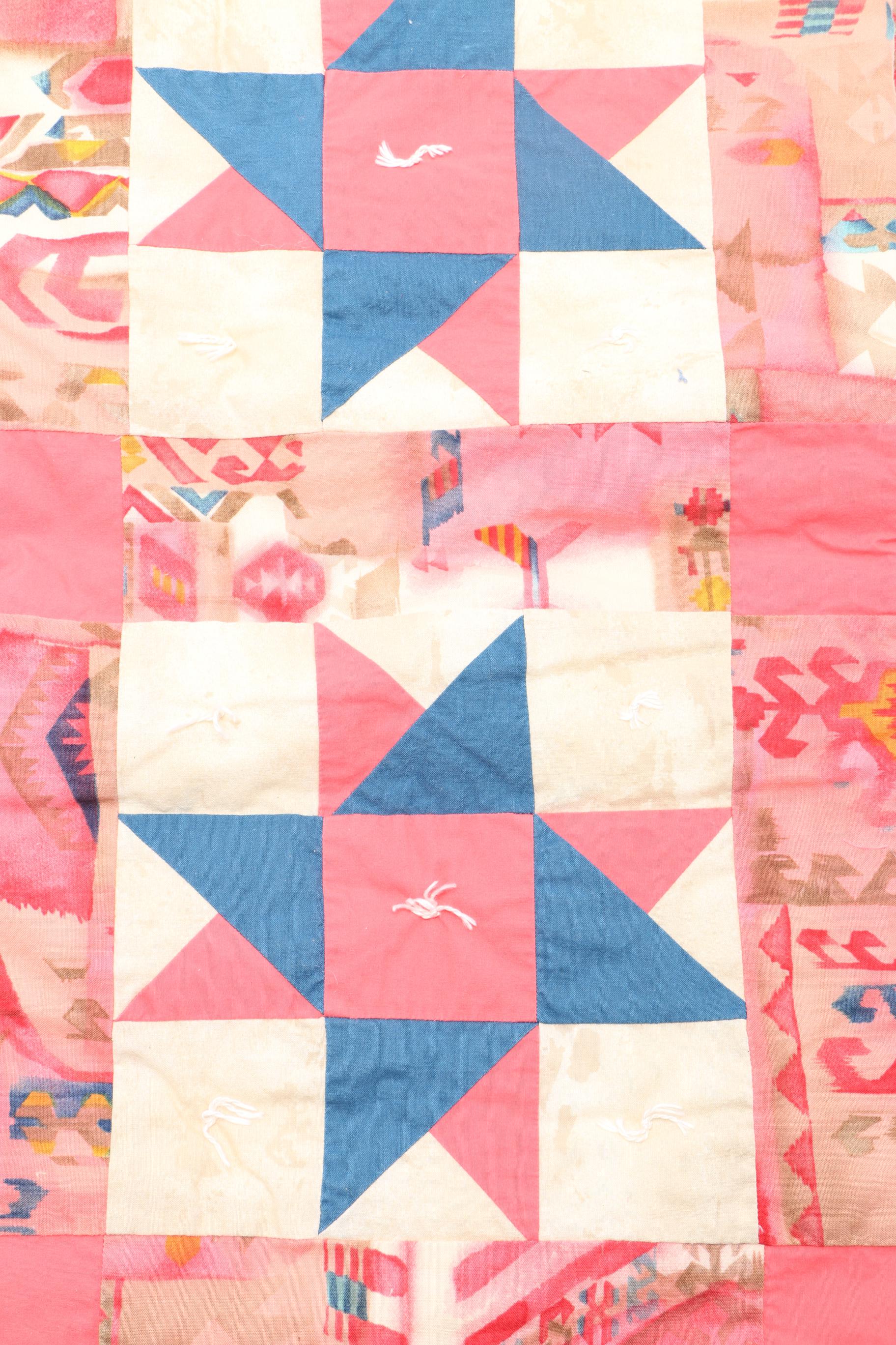 Handmade Quilt Table Runner and Straw Placemats