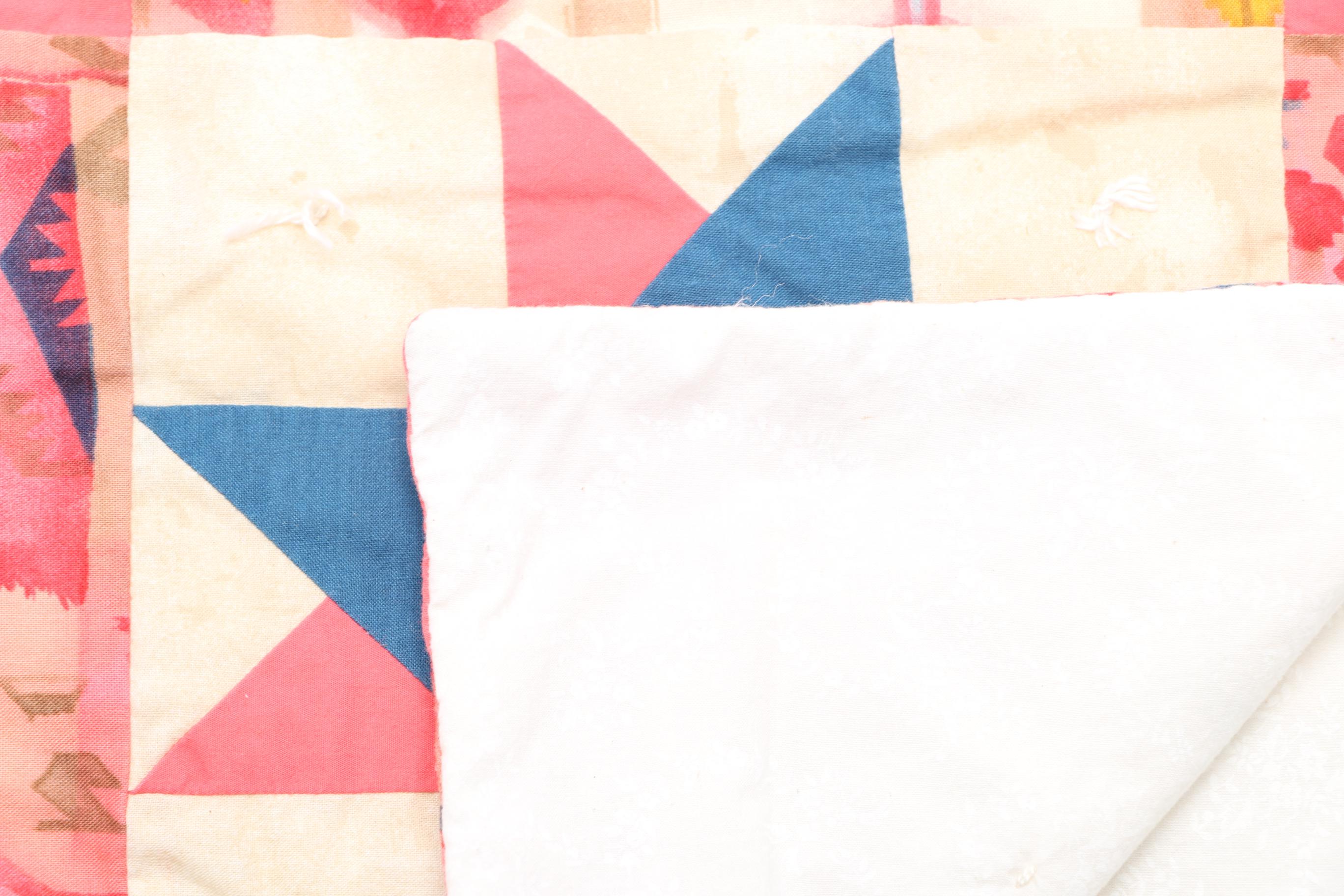 Handmade Quilt Table Runner and Straw Placemats