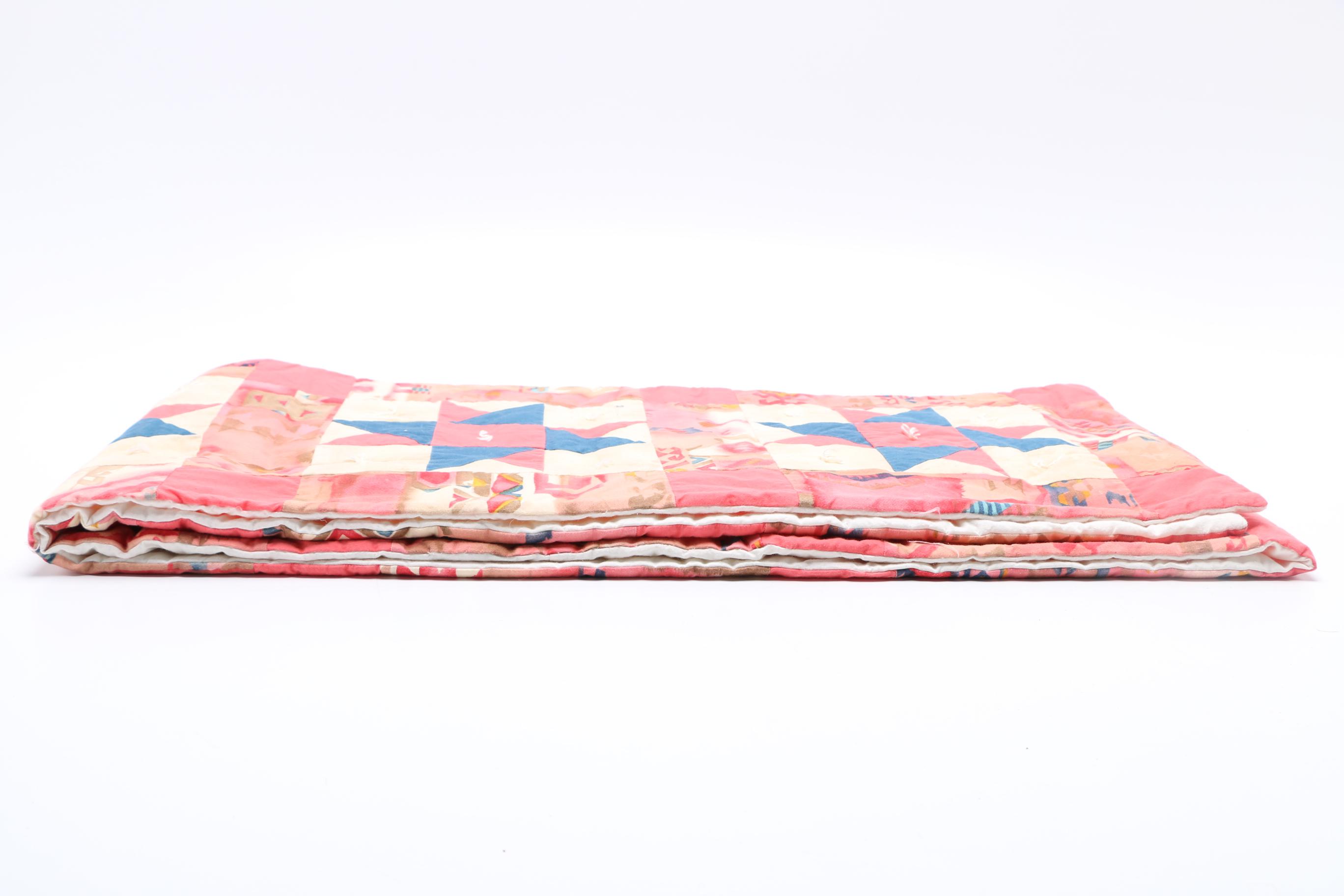 Handmade Quilt Table Runner and Straw Placemats