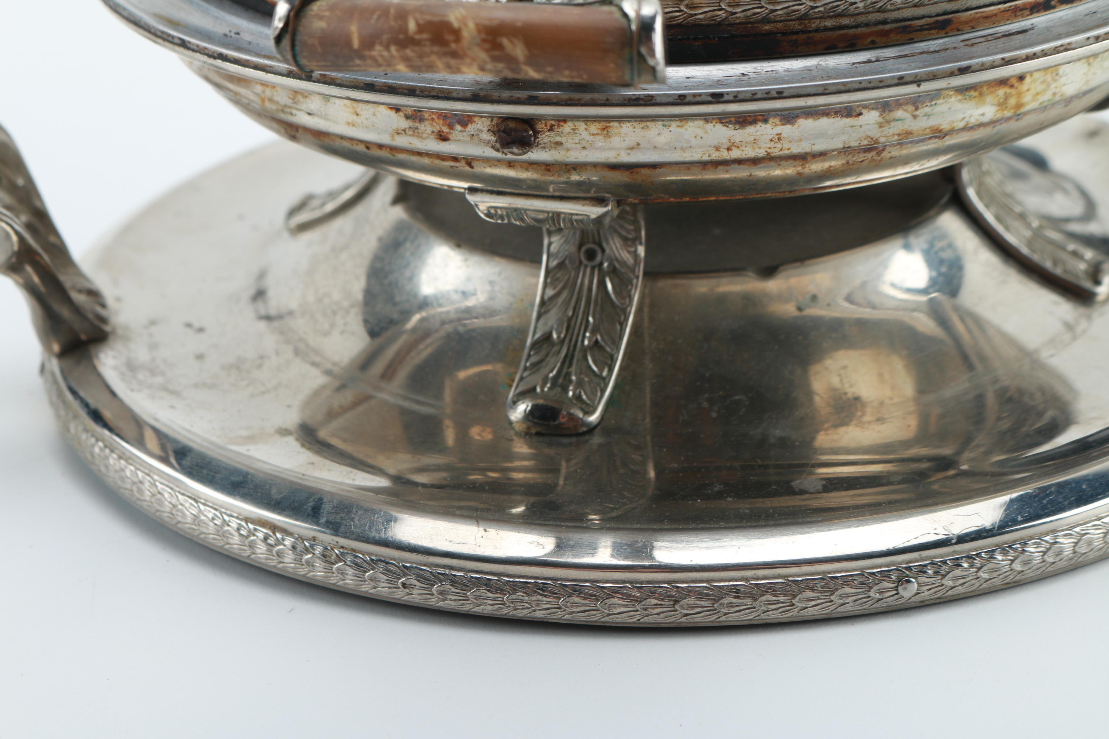 Vintage Royal Rochester Silver Plate Waffle Iron